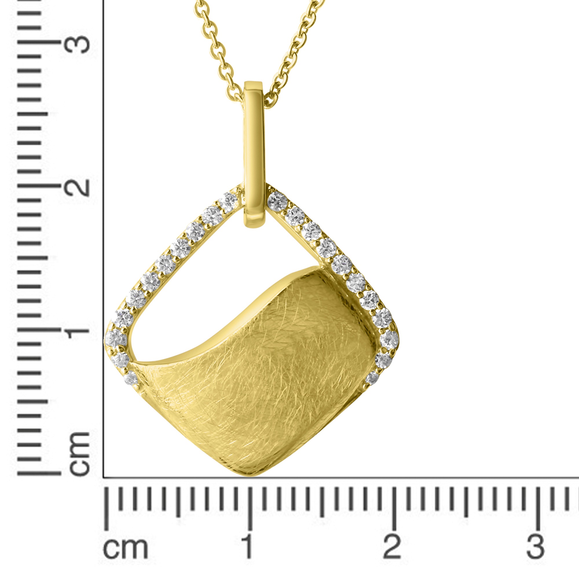 3. Bild von Fascination by Ellen K. Kette mit Anhänger »585 Gold glanz/matt mit Zirkonia weiß«