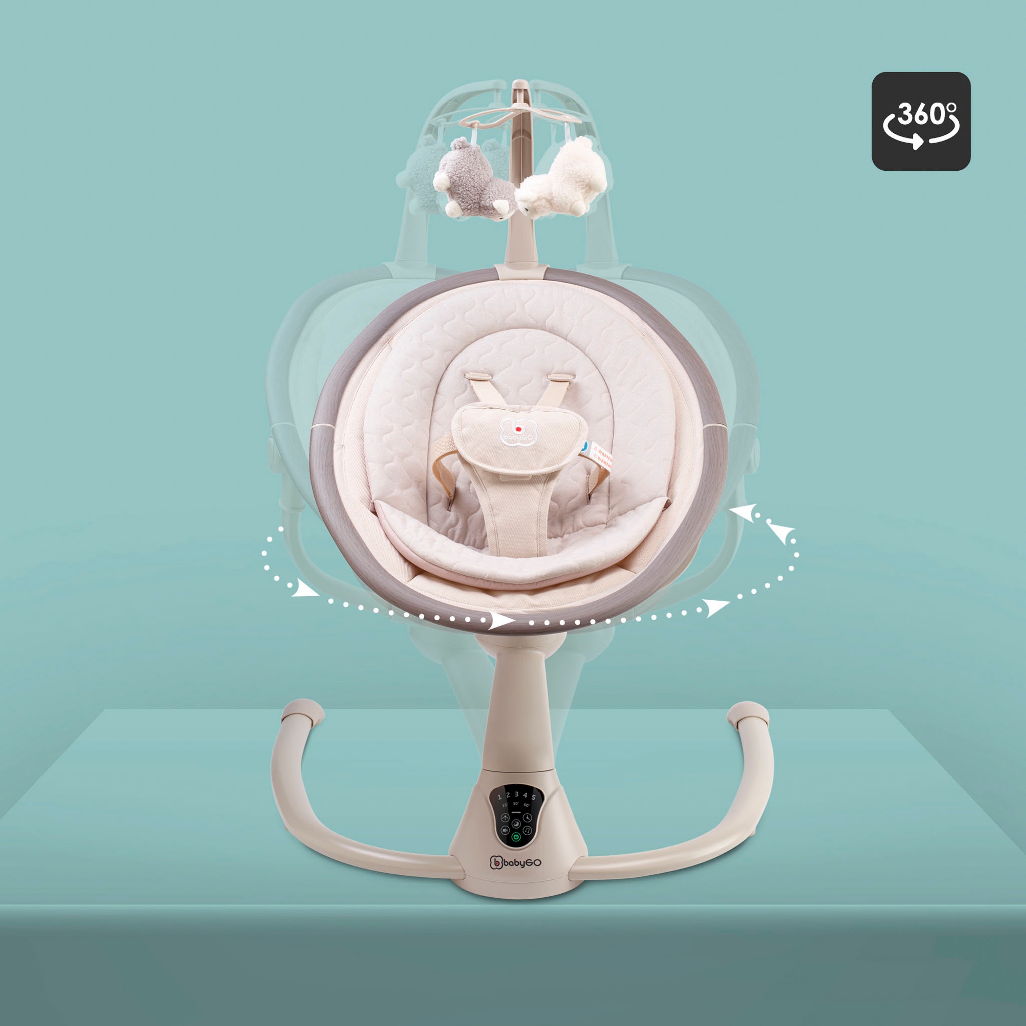 BabyGo Babywippe »Homey«, bis 9 kg, mit Schaukelbewegungen und Sound