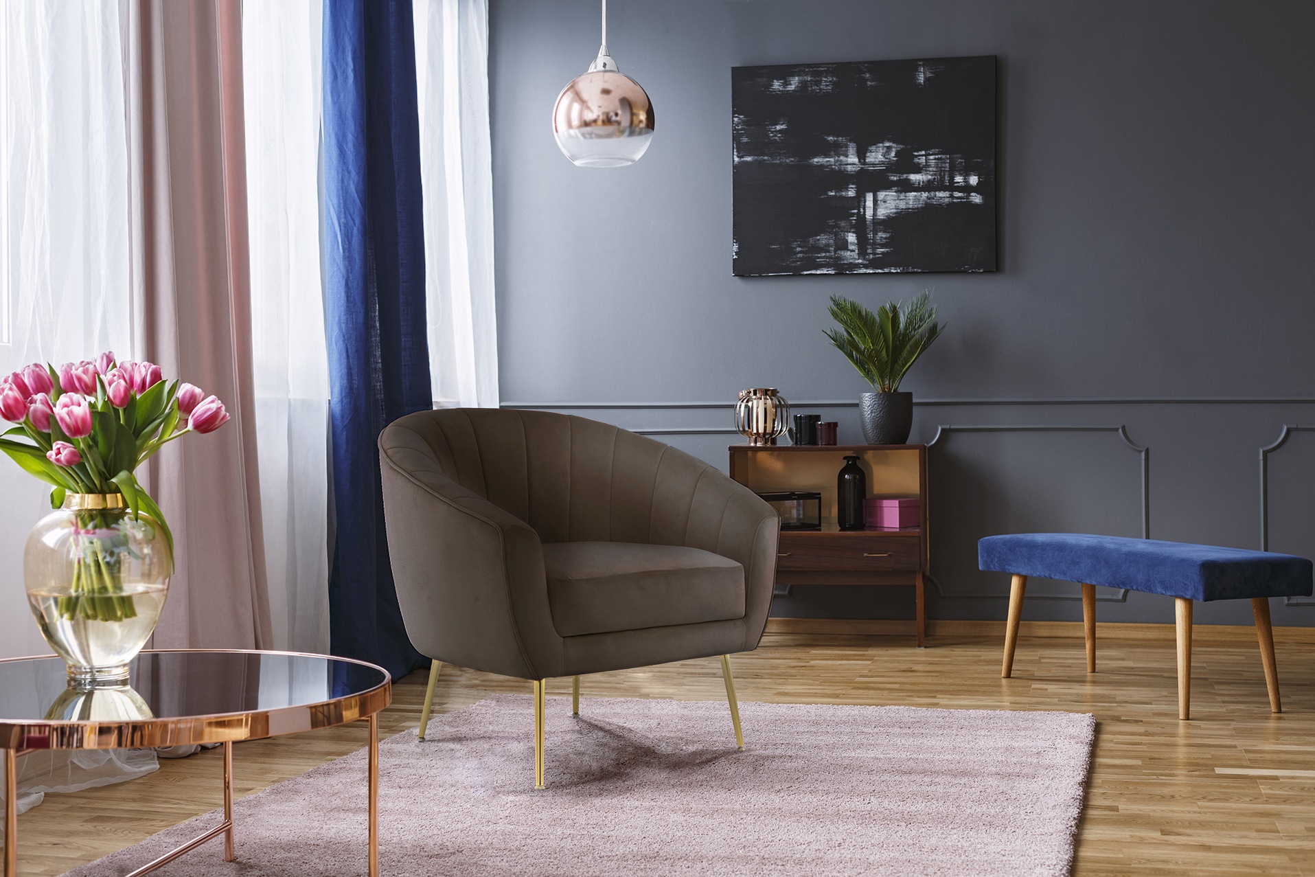 Kayoom Sessel »Sofa Doreen 125, komfortabler Sessel, einfarbige Gestaltung« günstig online kaufen