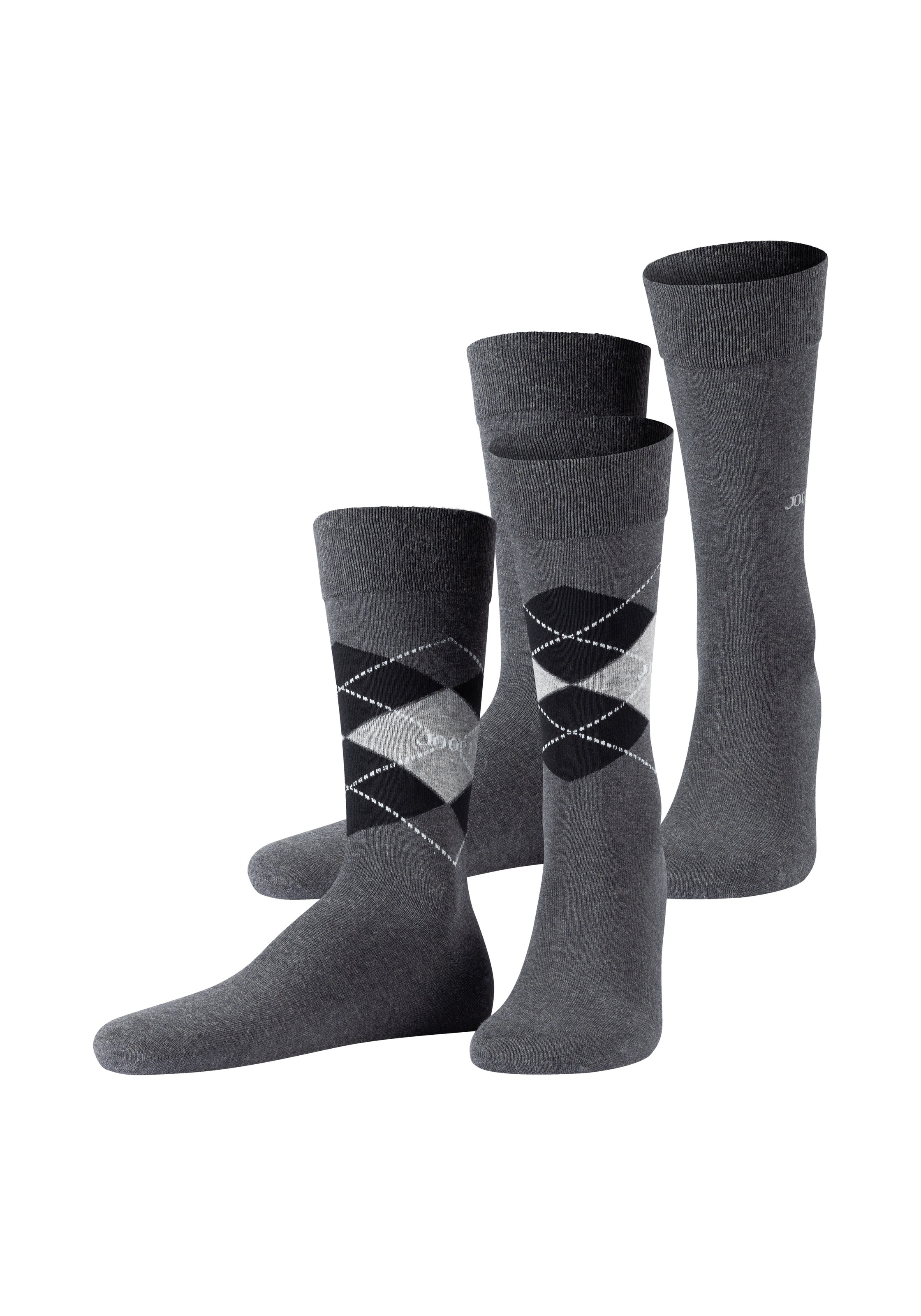 JOOP! Socken »premium essentials«, (2er Pack), Premium Qualität, verstärkte Ferse, verstärkte Zehen, Argyle Design