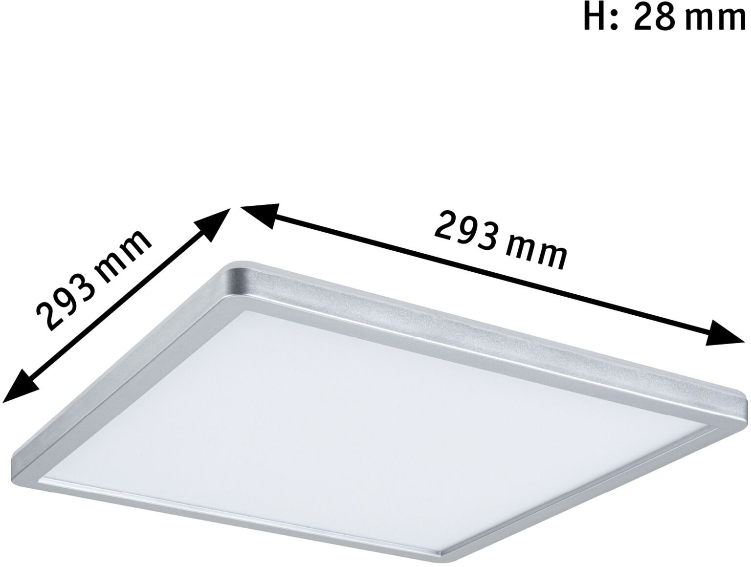 Paulmann LED Panel »Atria Shine IP44 eckig 293x293mm 16W 1600lm 4000K«, 1 flammig, Backlight