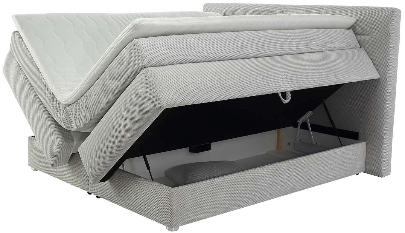 Jockenhöfer Gruppe Boxspringbett »Simone, inklusive großem Stauraum/Bettkasten«, Bonell-Wendematratze H2/H3, Topper und 2 Kissen