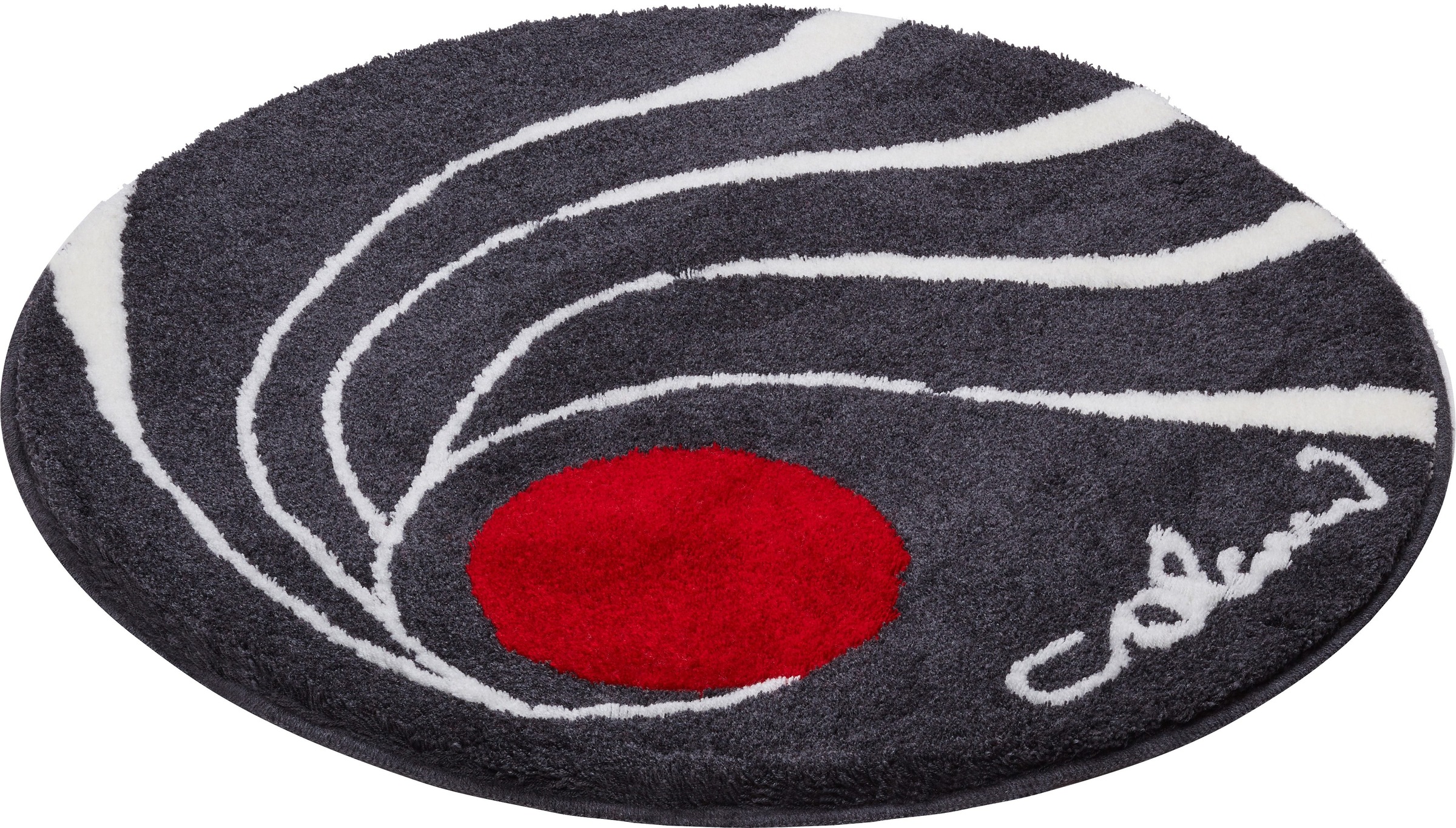 Colani Badematte "Colani 18" Gr. 7, grau (anthrazit), rund ( Ø 80cm), 1 Stk.