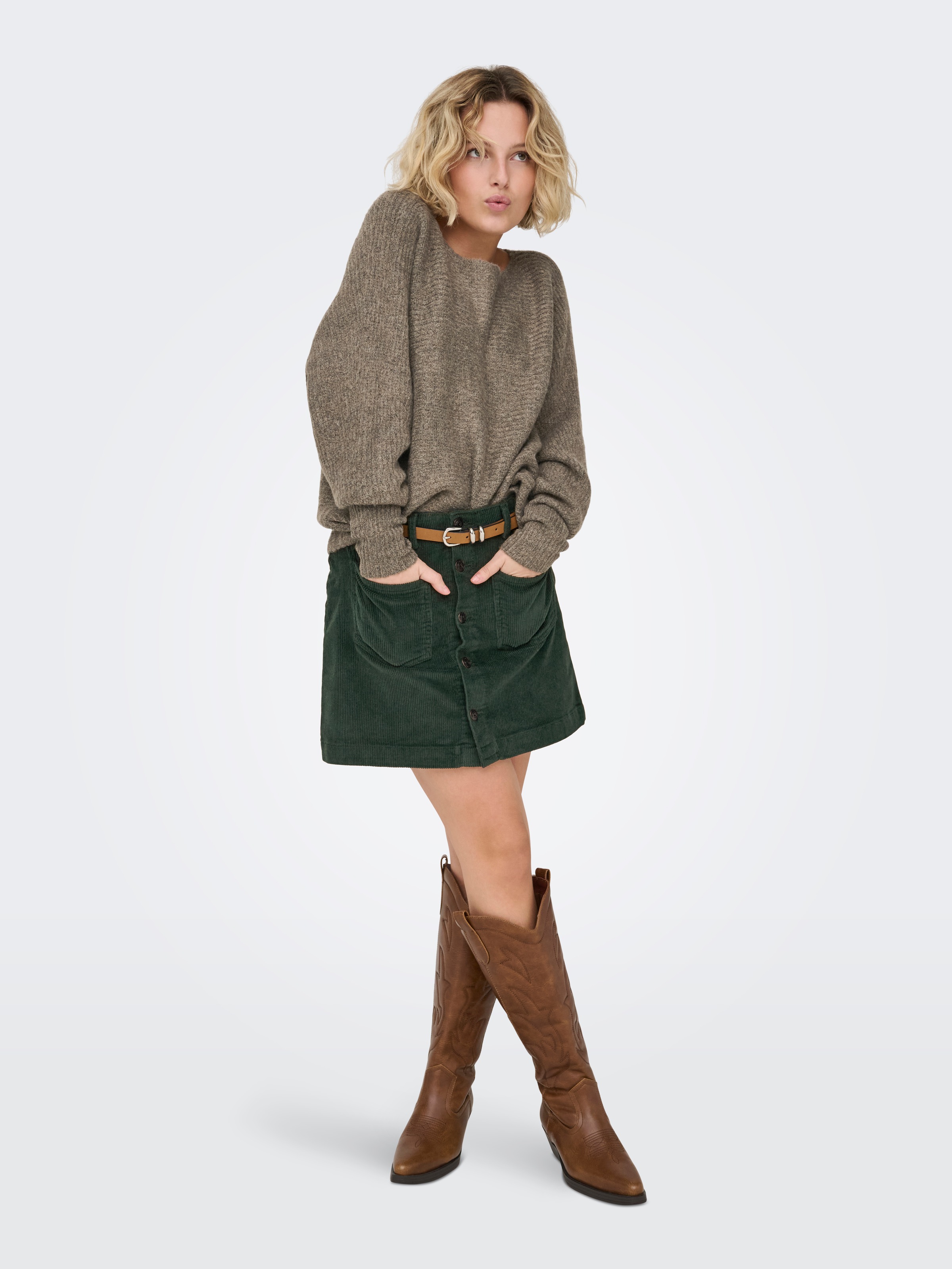 ONLY Cordrock »ONLAMAZING HW CORD SKIRT« Baumwollmischung