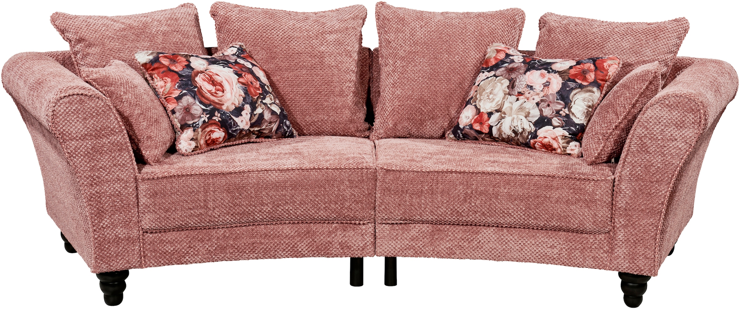 ED EXCITING DESIGN 3-Sitzer »Corinna«, Sofa mit 8 Kissen, gebogener Rücken günstig online kaufen