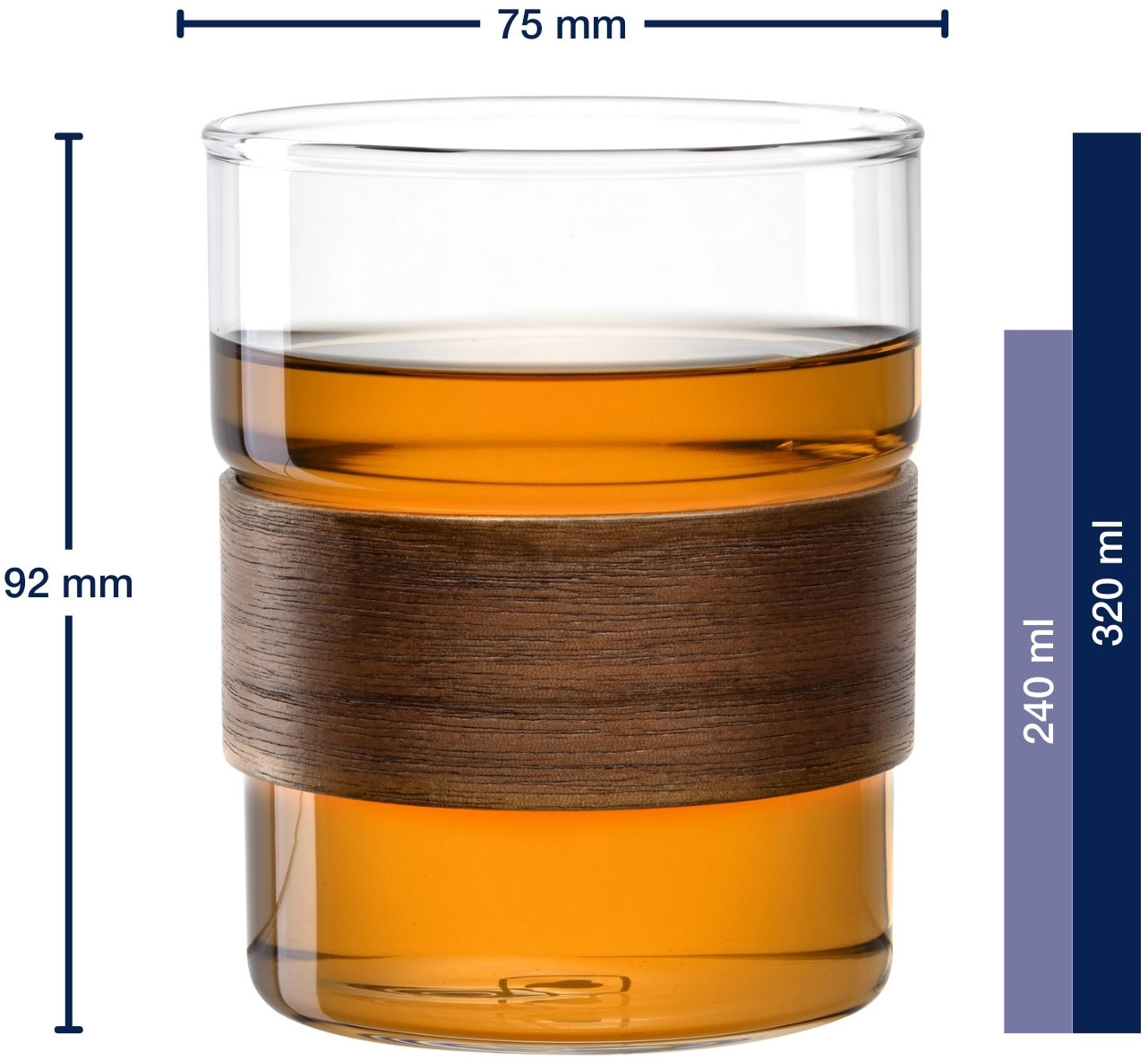 LEONARDO Becher »NOVO LEGNO, 2er Set« Becher mit Holzspange