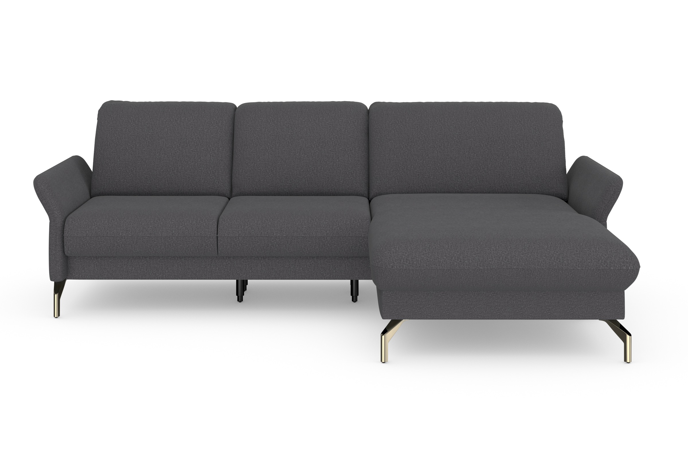 sit&more Ecksofa »Fashion L-Form«, wahlweise mit Kopfteilverstellung, Vorziehsitz, motorisch, Nickelfüße