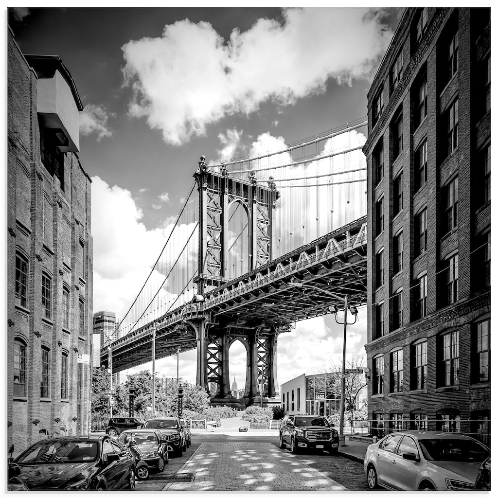 Artland Glasbild »New York City Manhattan Bridge«, Amerika, (1 St.)