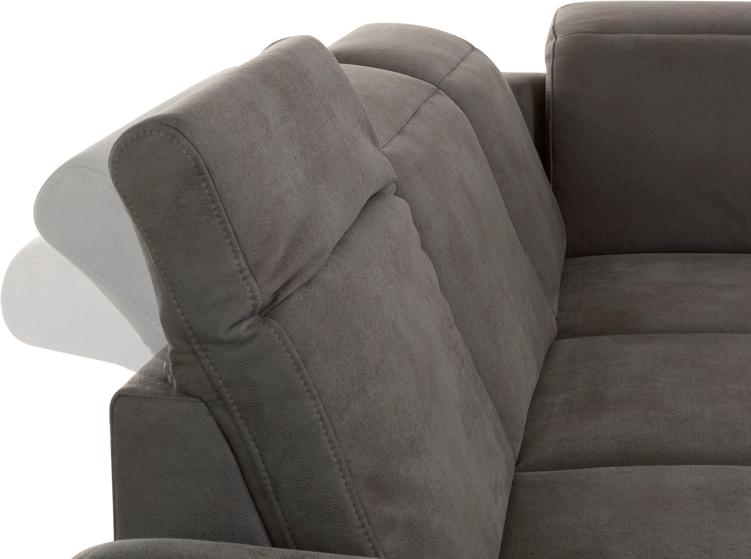 sit&more Ecksofa »Darwin L-Form«, inklusive Federkern, wahlweise mit Kopfteilverstellung, Bettfunktion