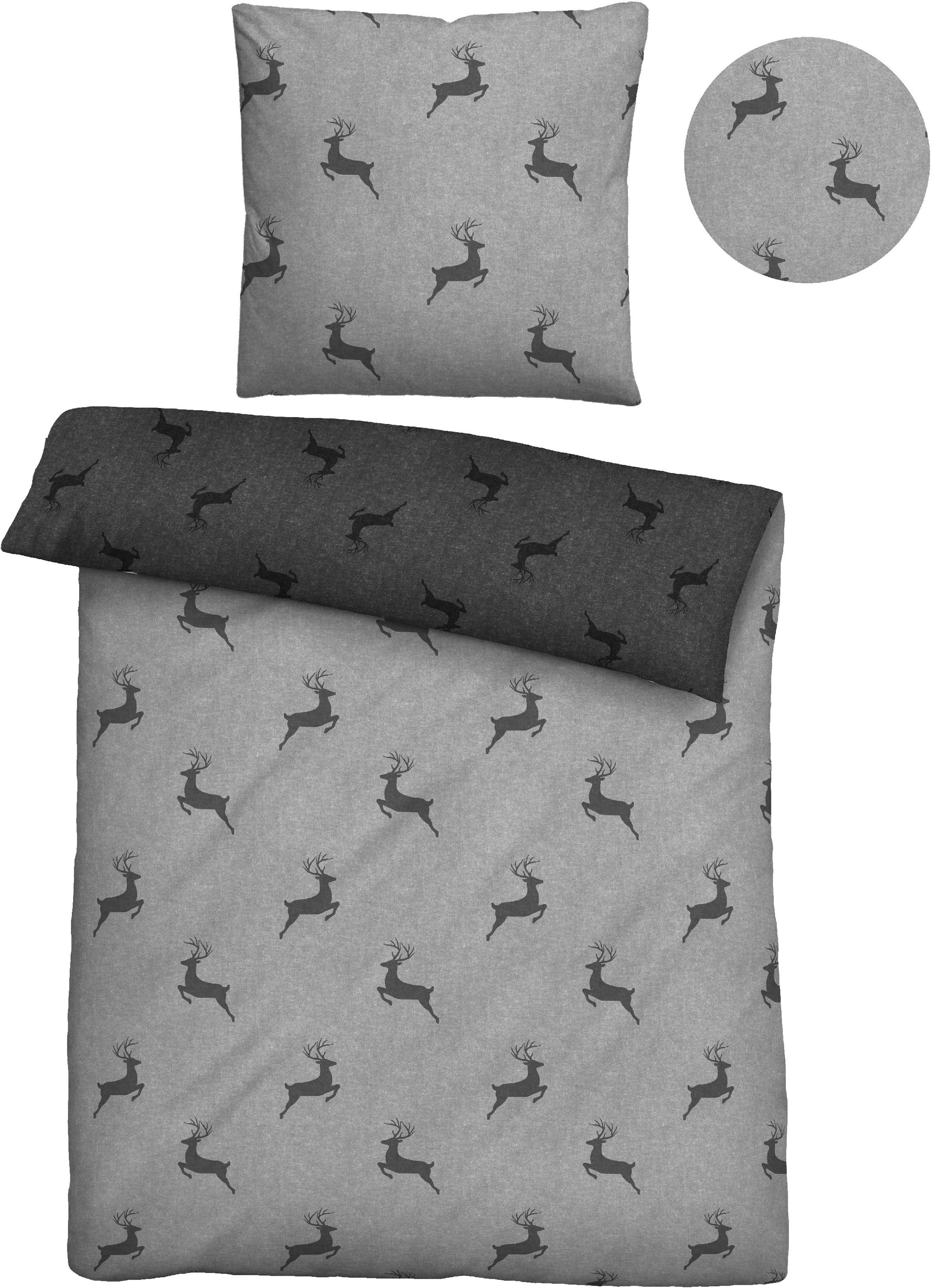 Biberna Wendebettwäsche »Cardo in Gr. 135x200 oder 155x220 cm« 2 Stk. tlg. günstig online kaufen