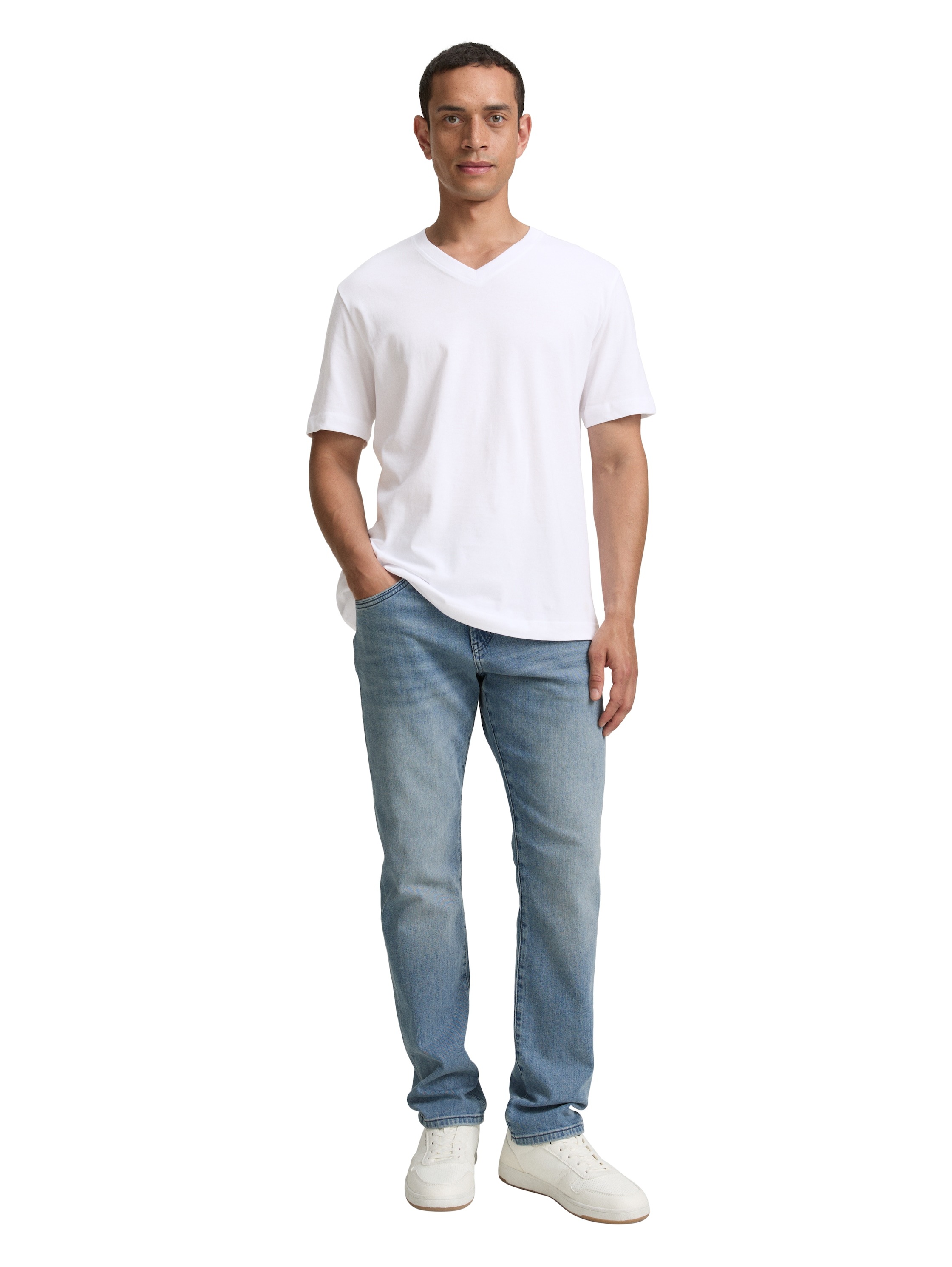 TOM TAILOR T-Shirt, (Packung, 2 tlg.), mit V-Ausschnitt, Doppelpack
