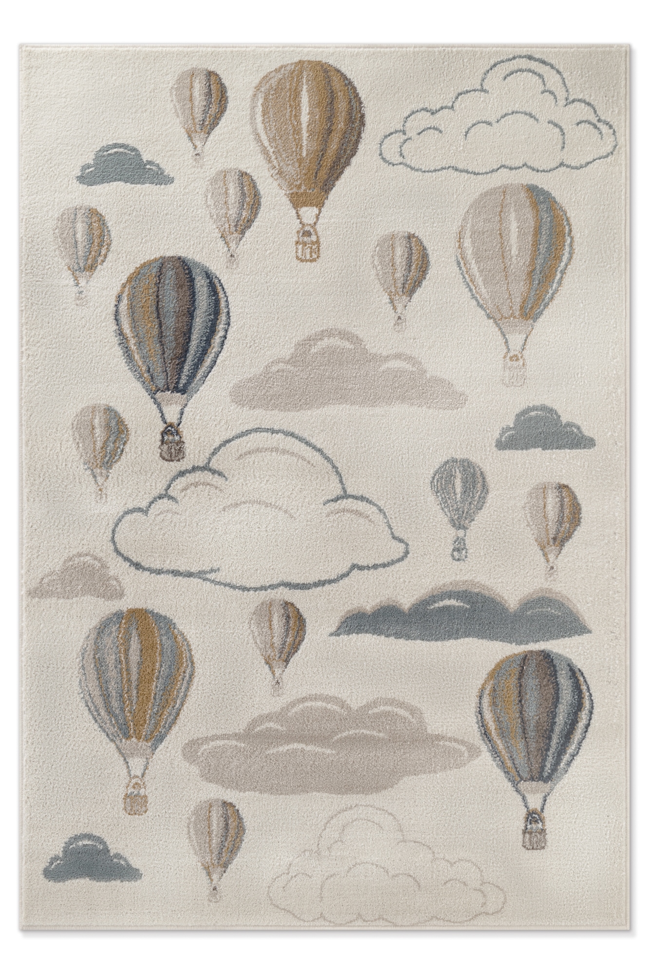 HANSE Home Kinderteppich »Hot Air Ballon«, rechteckig, 8 mm Höhe, Spielteppich, fest, Kinderzimmer, Kurzflor, Spielunterlage