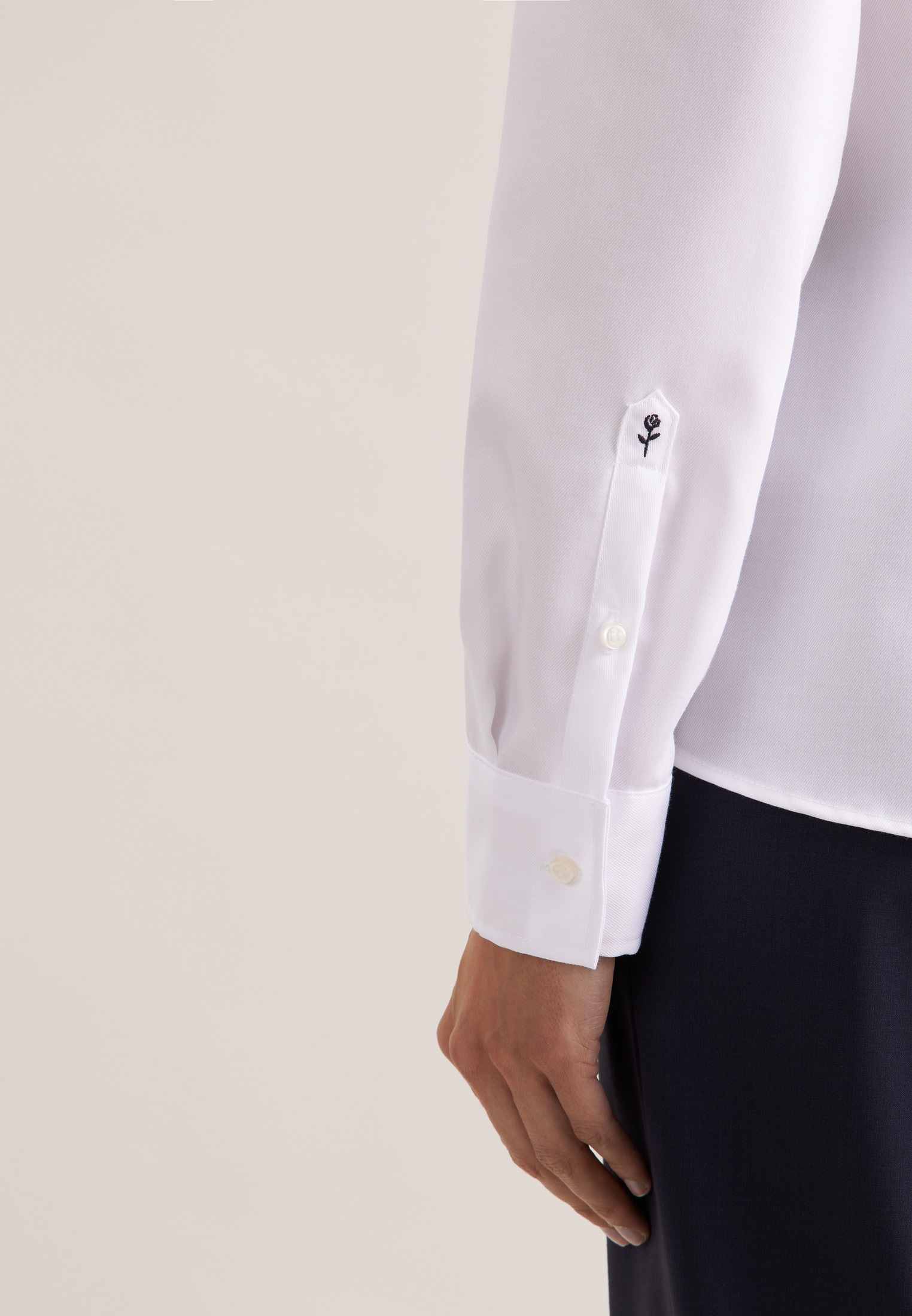 seidensticker Hemdbluse »Schwarze Rose«, 1/1 Kragen Uni
