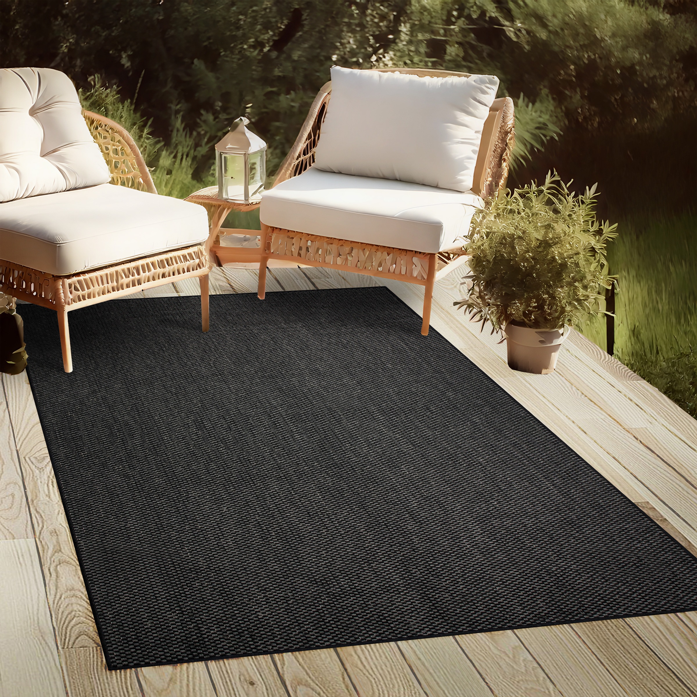 my home Teppich »Venedig auch als Läufer erhältlich«, rechteckig, 4 mm Höhe, In- und Outdoor geeignet, Sisal-Optik, Wetterfest & UV-beständig