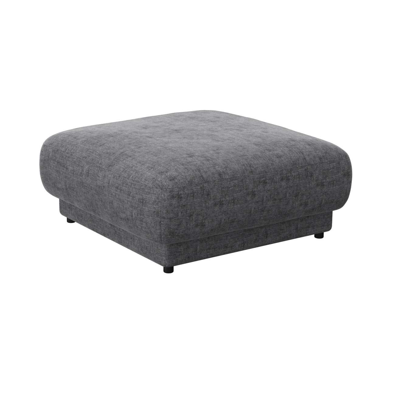 FLEXLUX Pouf »Molino, Fußhocker, Sitzhocker, Polsterhocker«, Kaltschaum & Stahl-Wellen, Füsse Schwarz