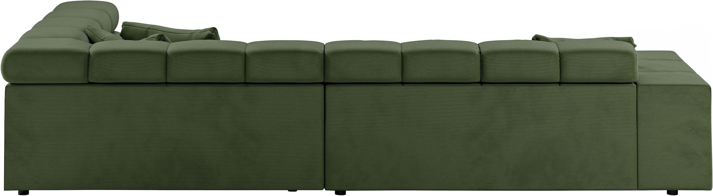 INOSIGN Ecksofa »Ancona incl. Kopfteilverstellung, Breite 319cm, L-Form«, wahlweise motorische Sitztiefenverstellung, auch in Cord + Easy Care