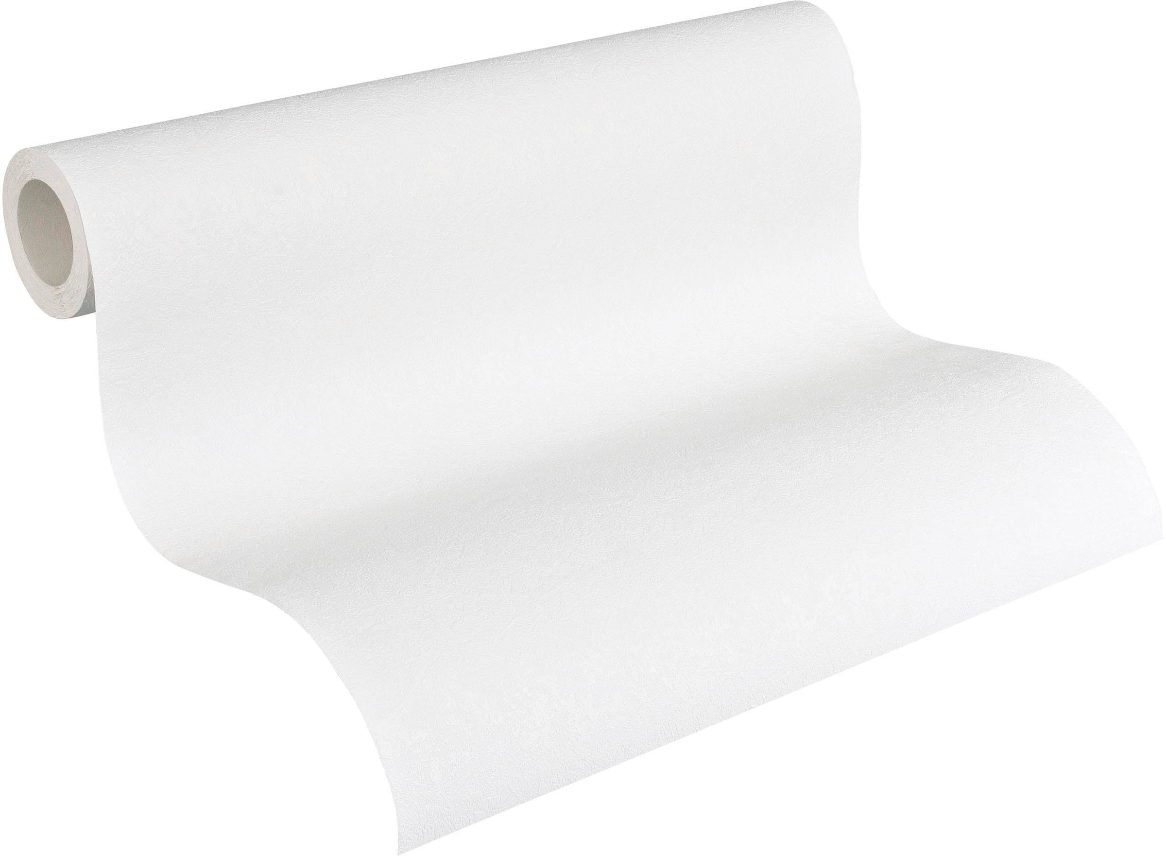 A.S. Création Vliestapete »Meistervlies« einfarbig | uni | unifarben leicht strukturiert Uni Tapete einfarbig Überstreichbar Tapeten Wohnzimmer modern Design