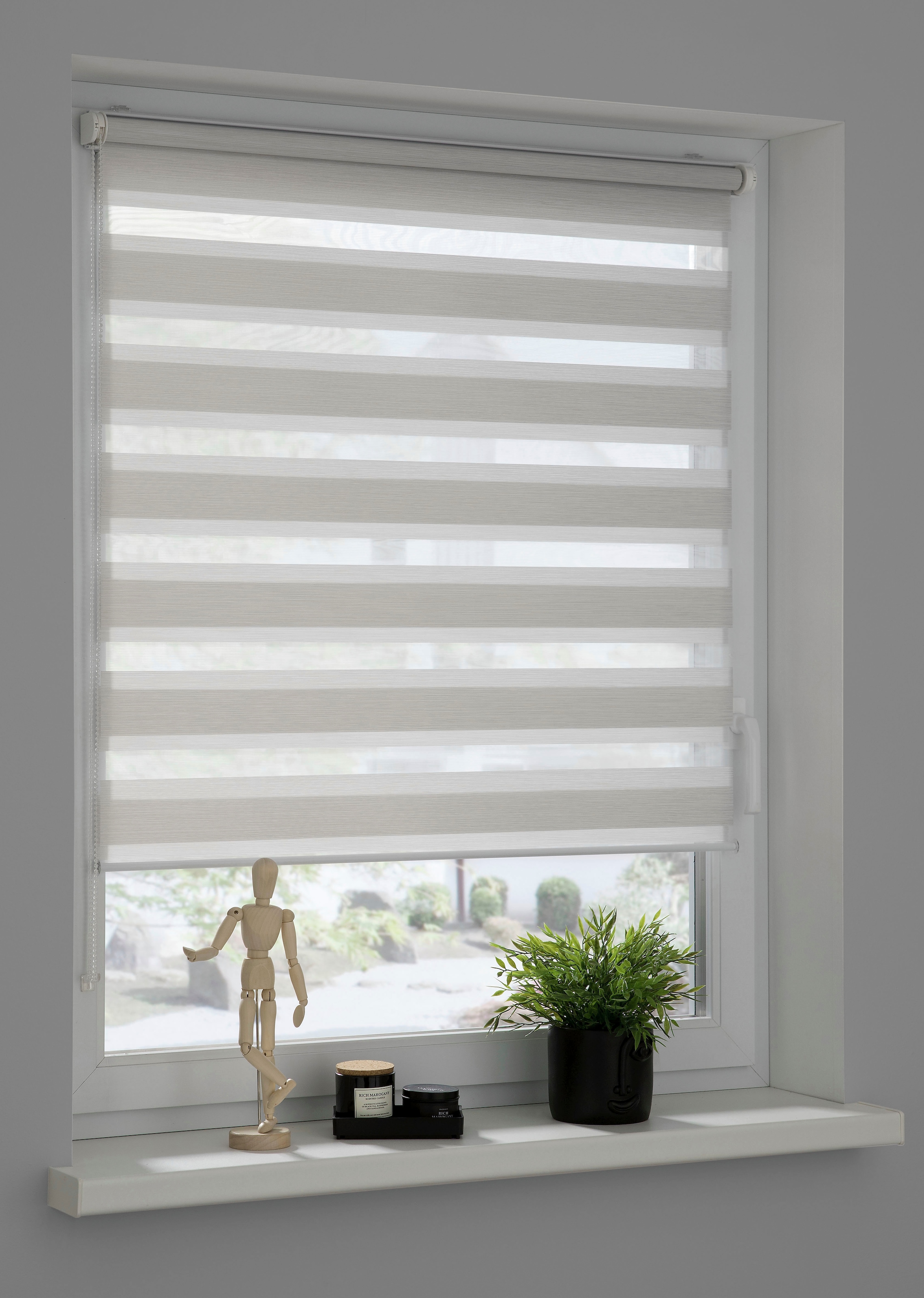 SCHÖNER WOHNEN-Kollektion Doppelrollo »Tilda«, transparent, Sichtschutz, mit Bohren/ohne Bohren, freihängend, geklemmt, silberne oder weiße Rollo-Technik