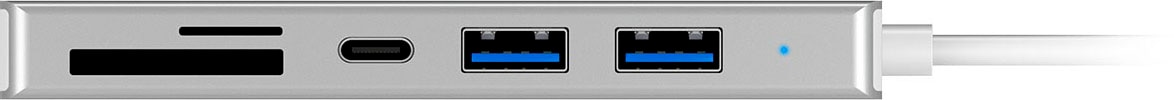 ICY BOX Computer-Adapter »ICY BOX USB Type-C Hub mit 3 USB 3.0 Anschlüssen und Multi-Kartenleser«