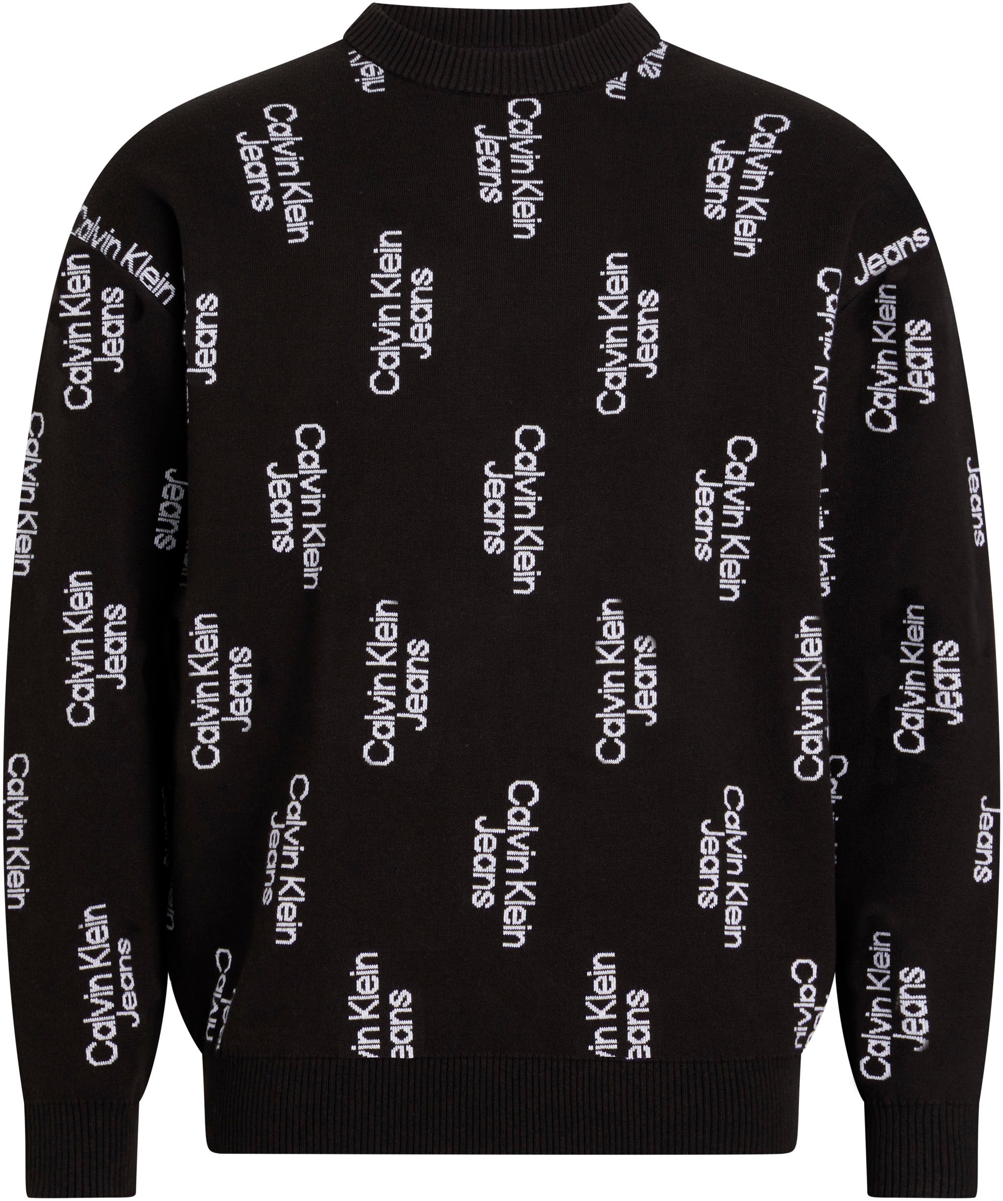 Calvin Klein Jeans Rundhalspullover »STACKED LOGO AOP SWEATER«