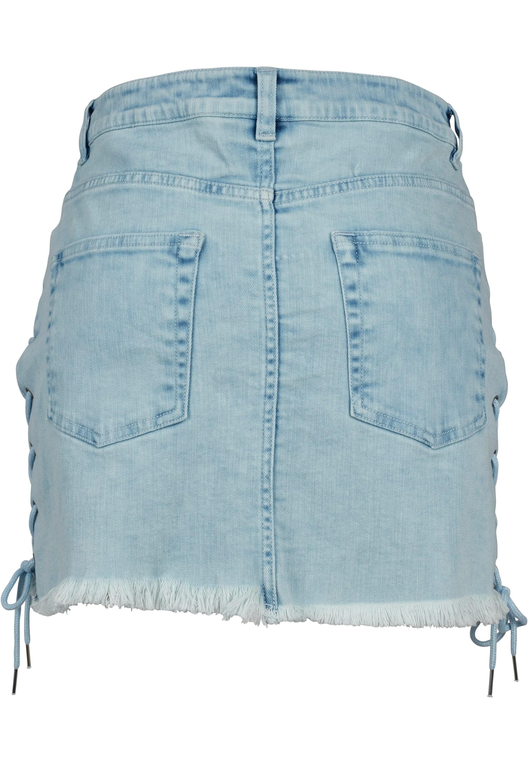 URBAN CLASSICS Jerseyrock »Urban Classics Damen Ladies Denim Lace Up Skirt« 1 Stk.