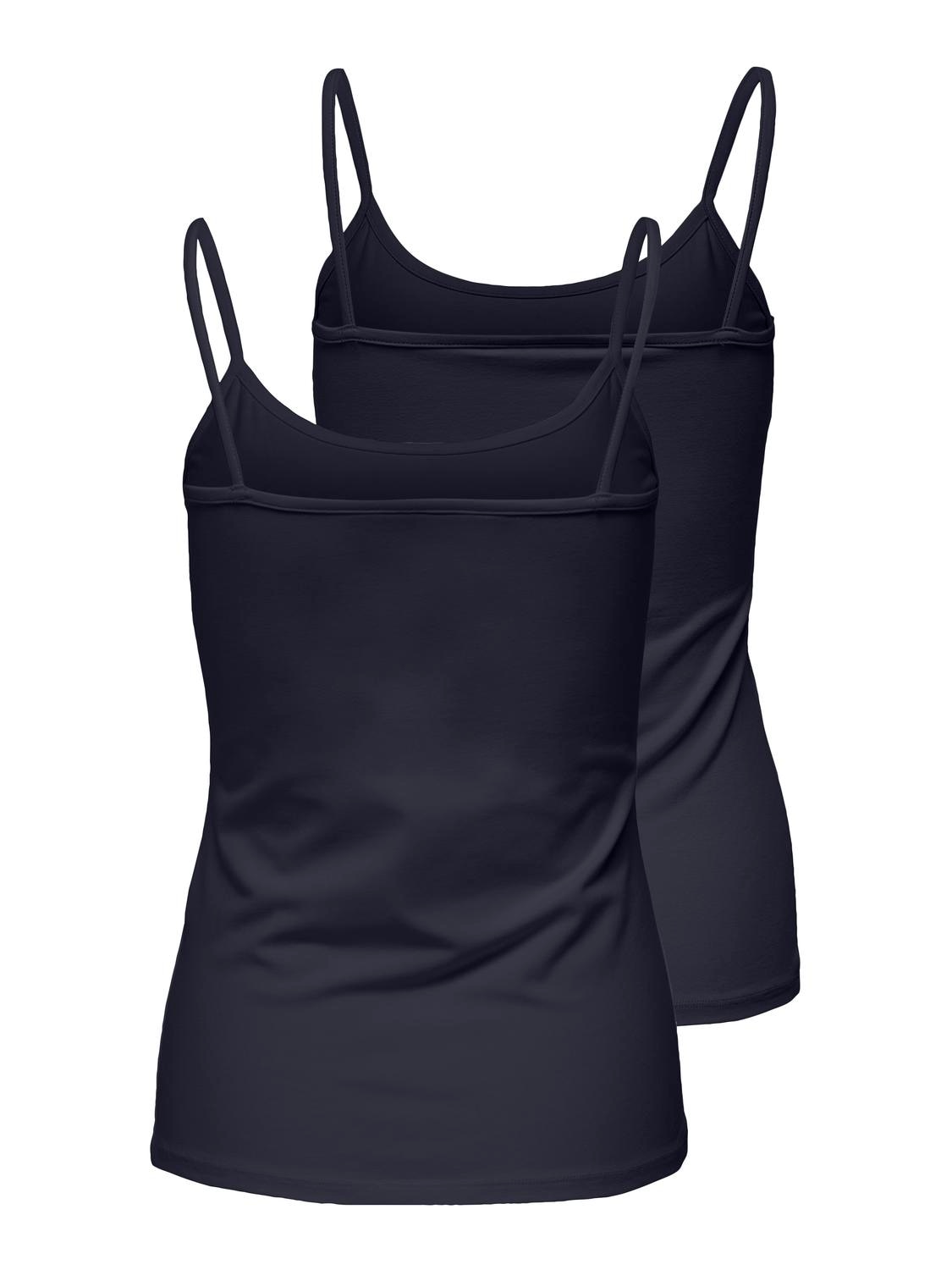 ONLY Spaghettitop »ONLLOVE – Spaghettitops im Doppelpack mit elastischem Tragekomfort« Packung, 2 tlg. Baumwollmischung, regular fit