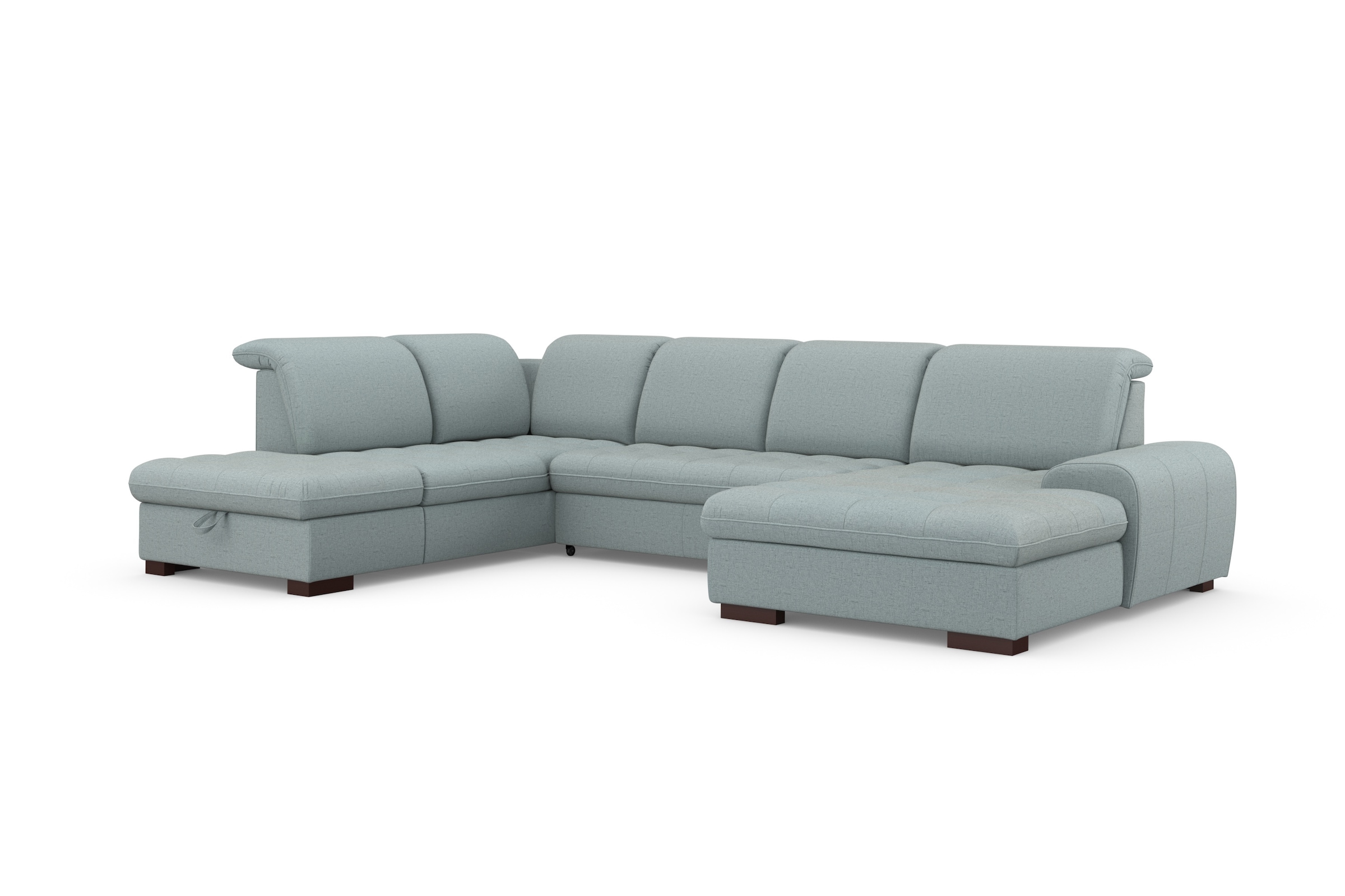 sit&more Wohnlandschaft »Luxor U-Form«, wahlweise mit Bettfunktion, Bettkasten und Kopfteilverstellung