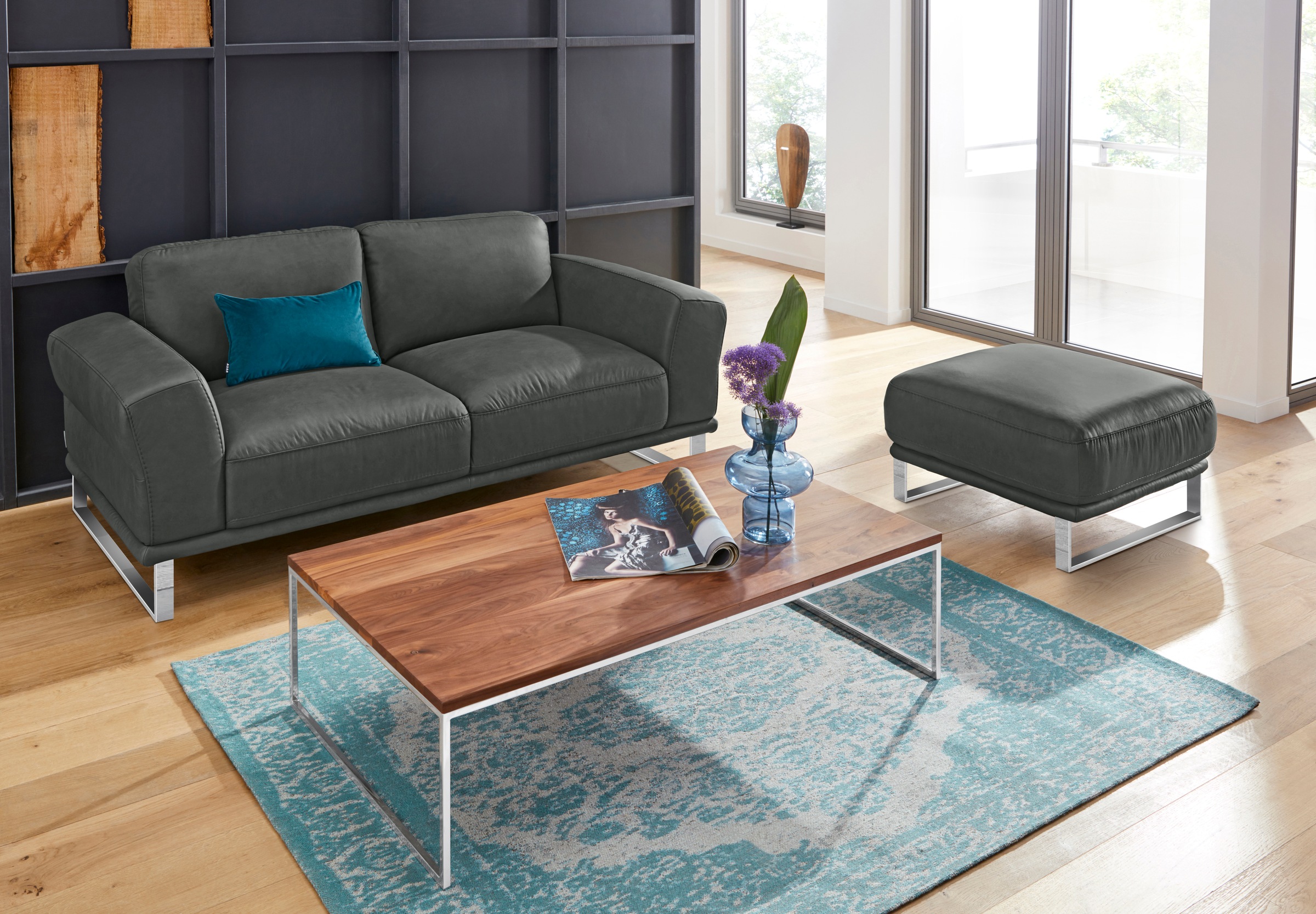 W.SCHILLIG 2-Sitzer »montanaa«, mit Metallkufen in Chrom glänzend, Breite 192 cm