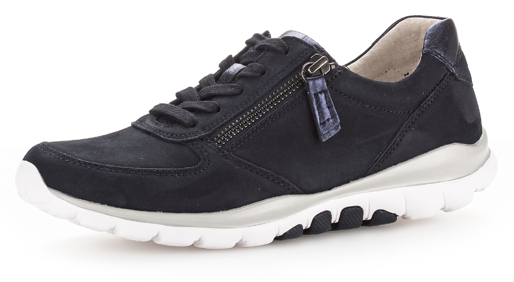 Gabor Rollingsoft Keilsneaker, Freizeitschuh, Halbschuh, Schnürschuh mit OPTIFIT-Wechselfußbett
