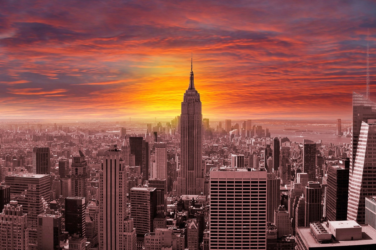 Papermoon Fototapete »New York bei Sonnenuntergang« günstig online kaufen