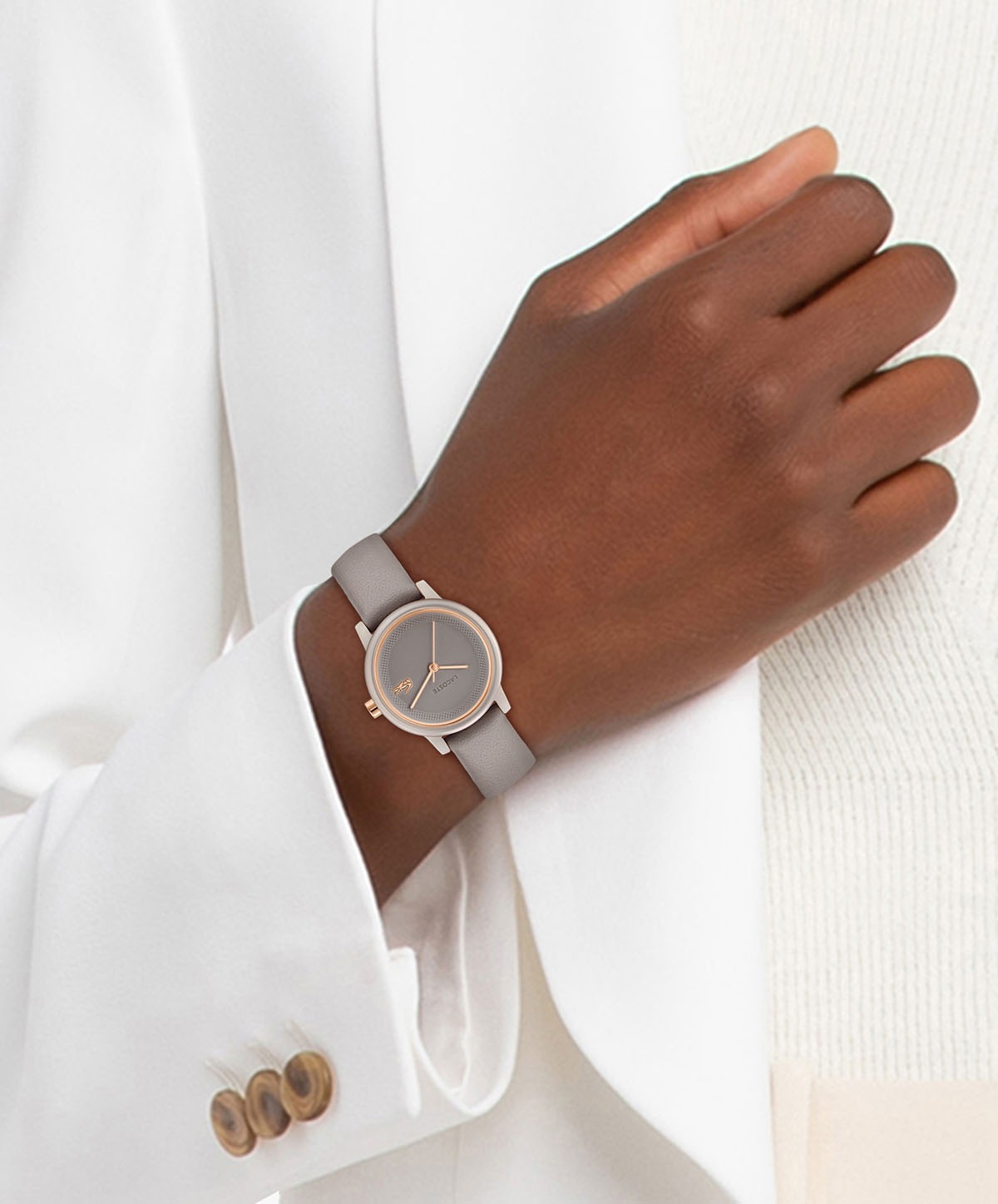 Lacoste Quarzuhr »LACOSTE 12.12 SWIFT«, Armbanduhr, Damenuhr, Lederarmband, analog