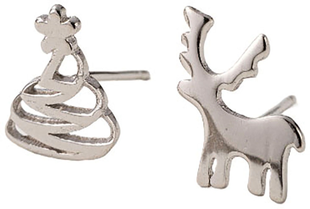 Firetti Paar Ohrstecker »Schmuck Geschenk Silber 925 Ohrschmuck Ohrringe Rentier Christbaum«, Made in Germany