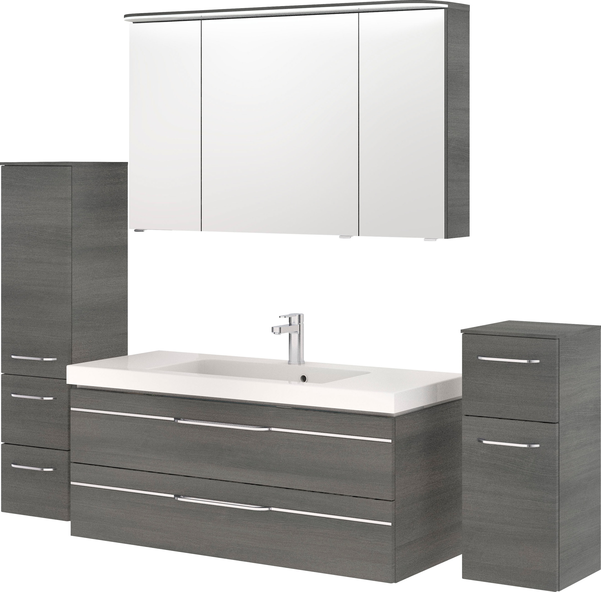 Saphir Badmöbel-Set »Balto Sprint 4-teilig, Mineralmarmor-Waschtisch mit LE günstig online kaufen