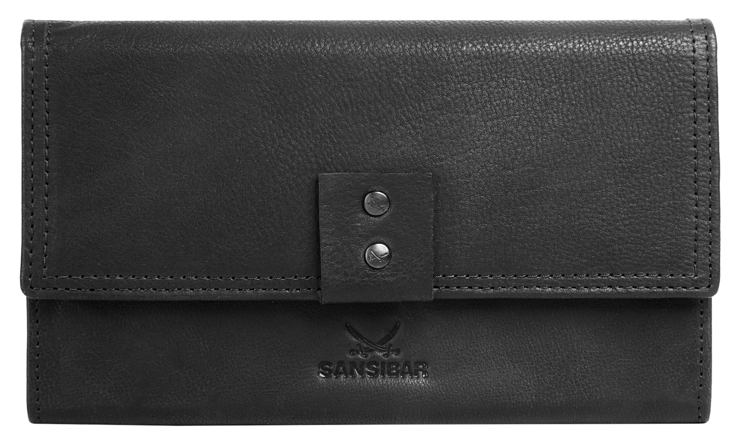 SANSIBAR Geldbörse echt Leder schwarz