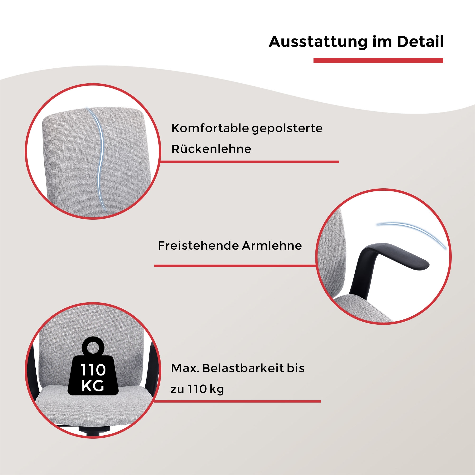 Duo Collection Drehstuhl »Floris« () 1 Stk.Weight Balance Mechanik - passt sich jedem Körpergewicht an