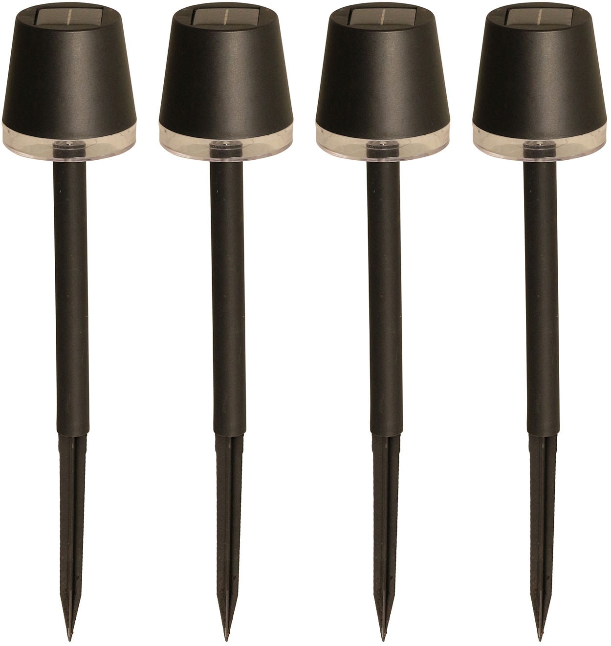 LUXFORM Gartenleuchte »Solar-Gartenlampe - Cala d'Or - 4 Stück«, Leuchtmitt günstig online kaufen