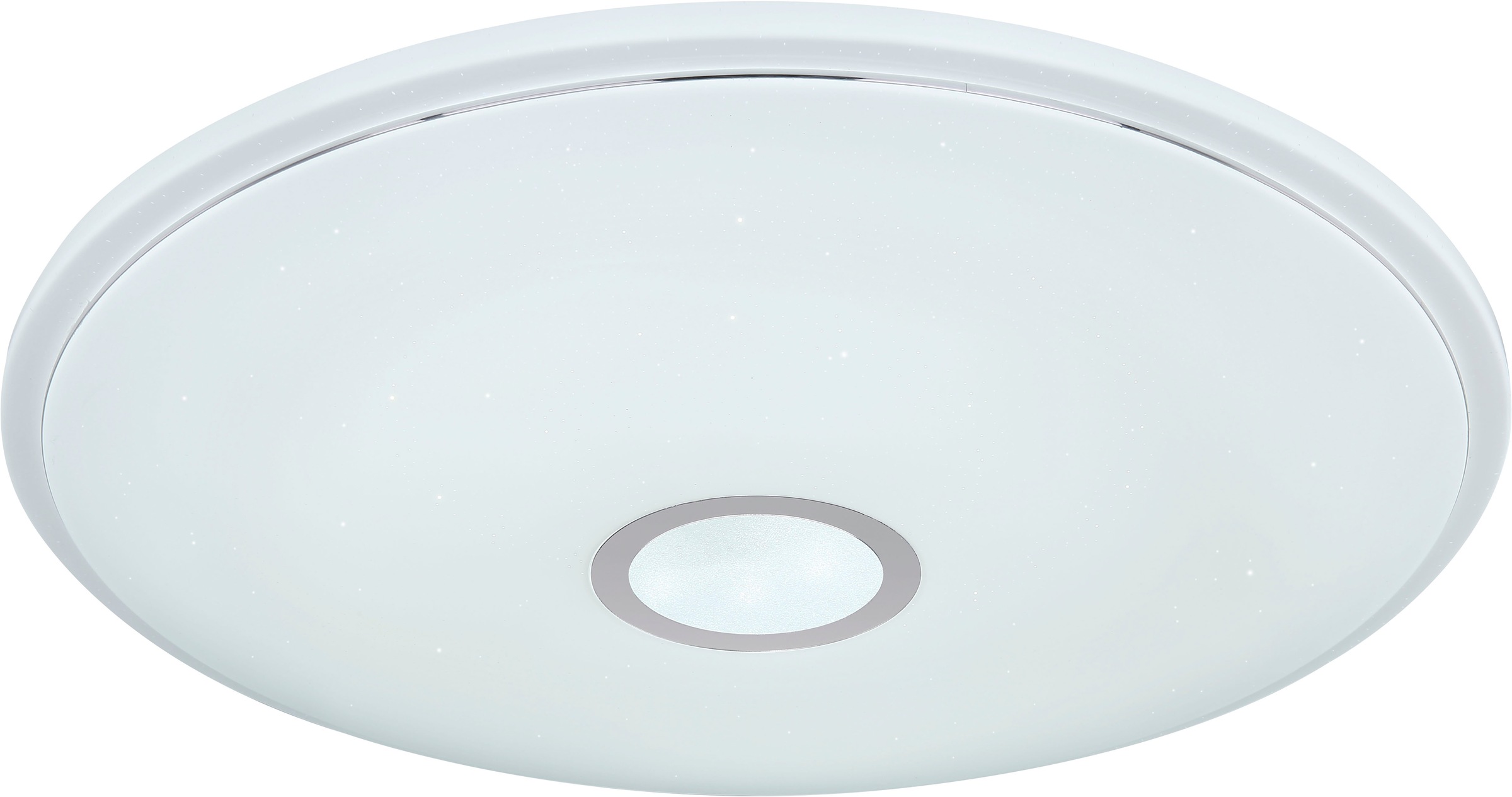 GLOBO LIGHTING Deckenleuchte »CONNOR« LED-Modul 1 Stk. Deckenleuchte Weiß/Opal, Chromring, RGB, SmartLight, LED 30W