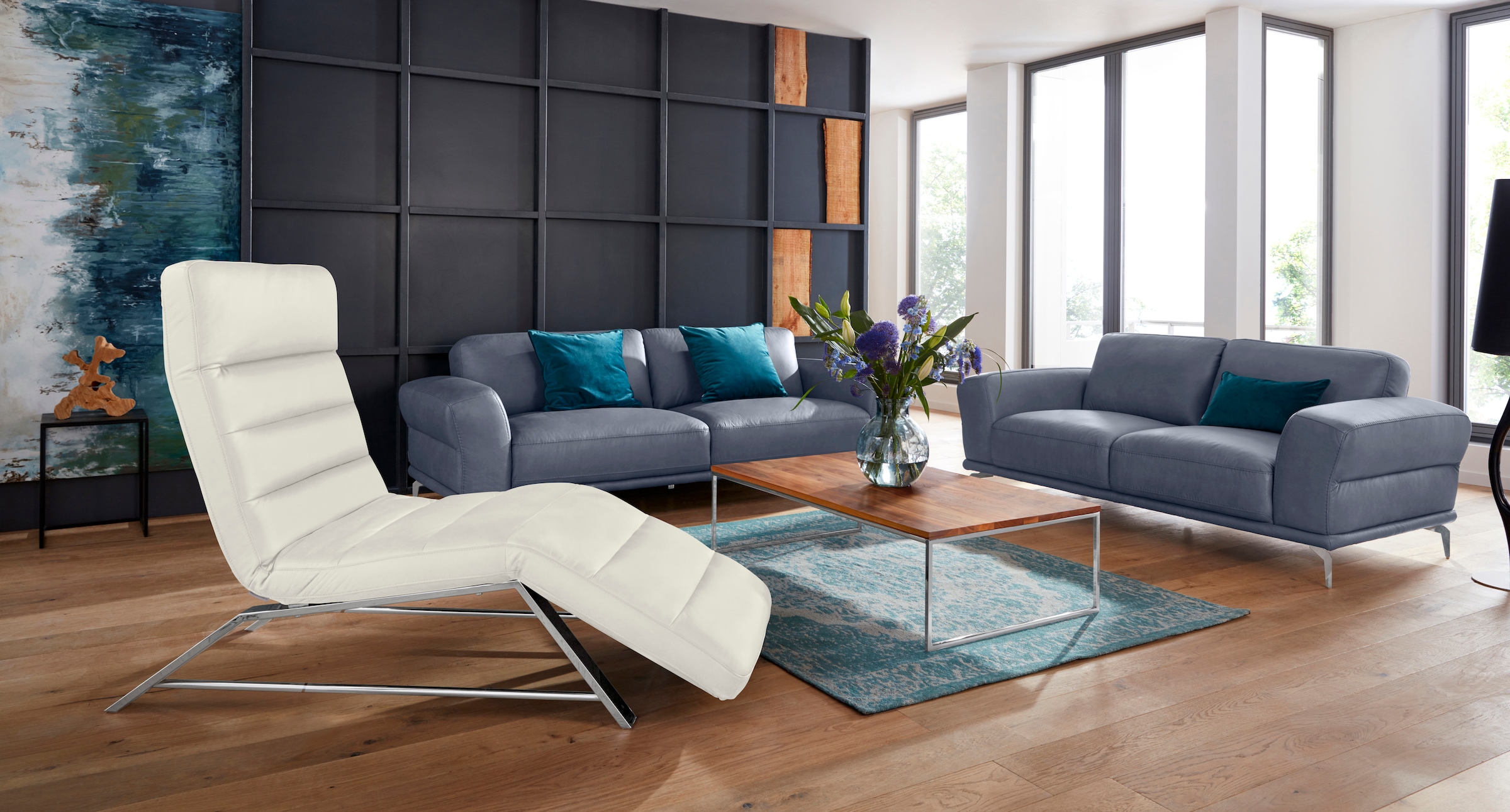 W.SCHILLIG Relaxliege »daily dreams«, Funktionsliege wahlweise mit Motor, Gestell Chrom, Breite 65 cm