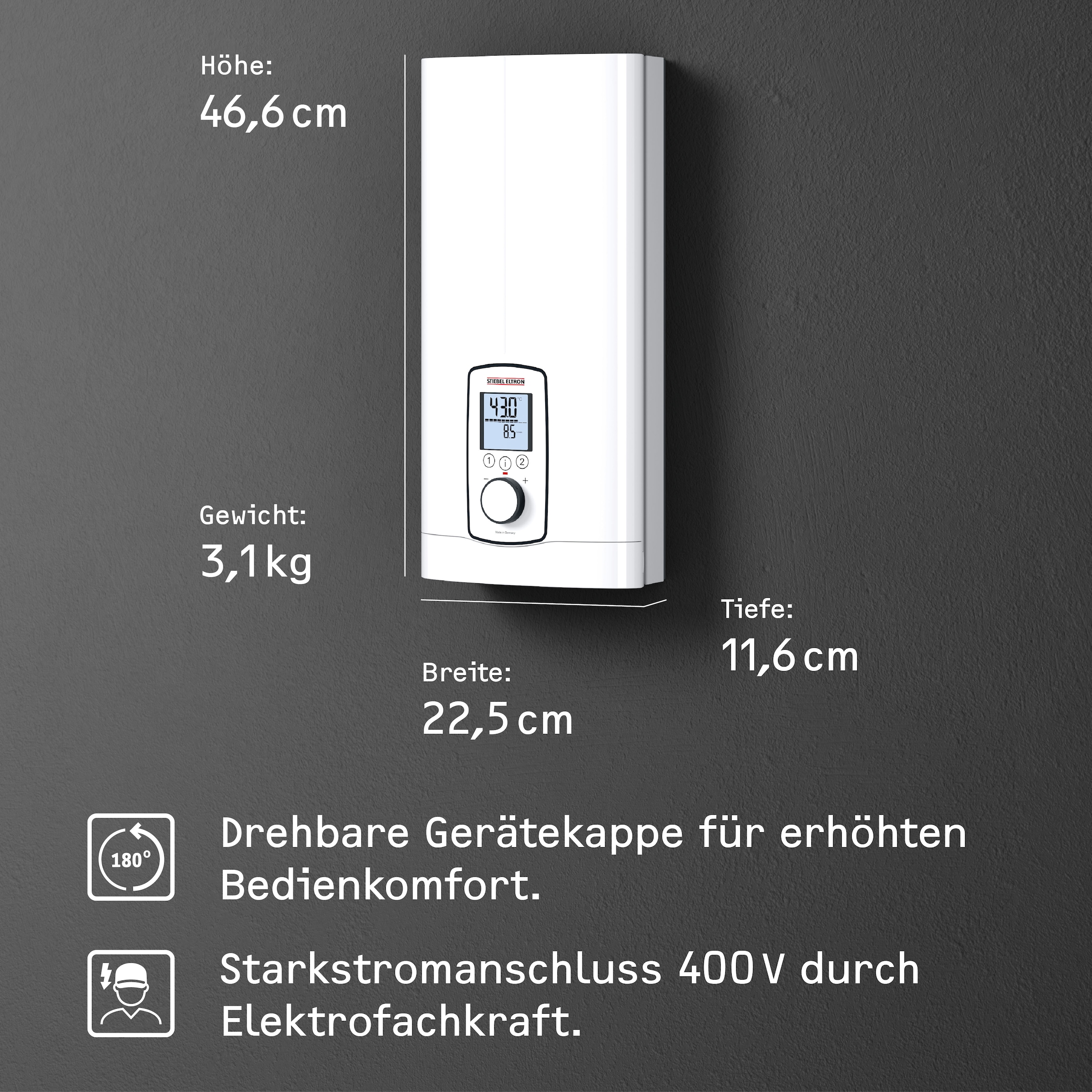 STIEBEL ELTRON Komfort-Durchlauferhitzer »DHE«, 4i Technologie für immer ko günstig online kaufen