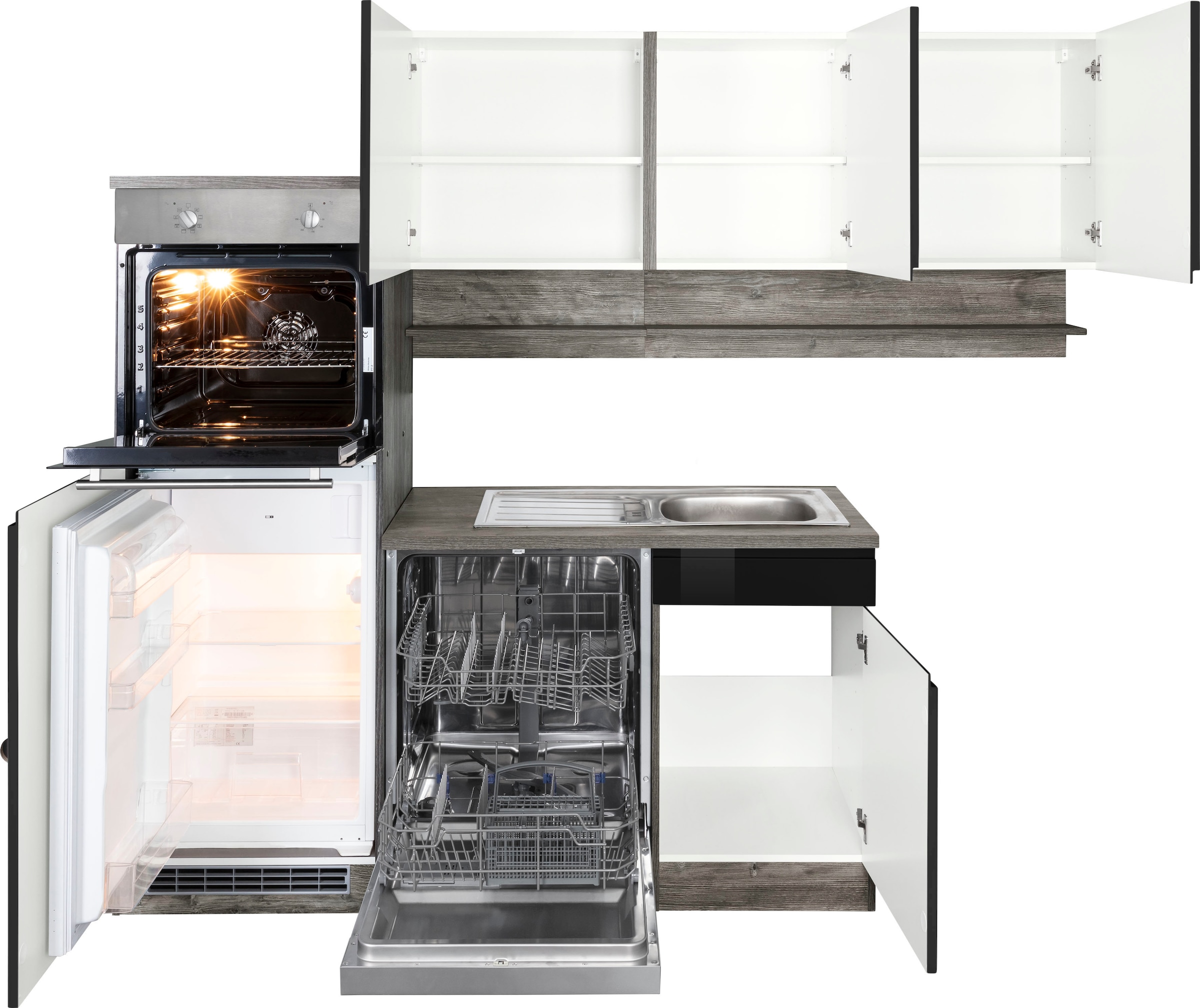 KOCHSTATION Winkelküche »KS-Virginia«, Stellbreite 230/190 cm, ohne E-Geräte