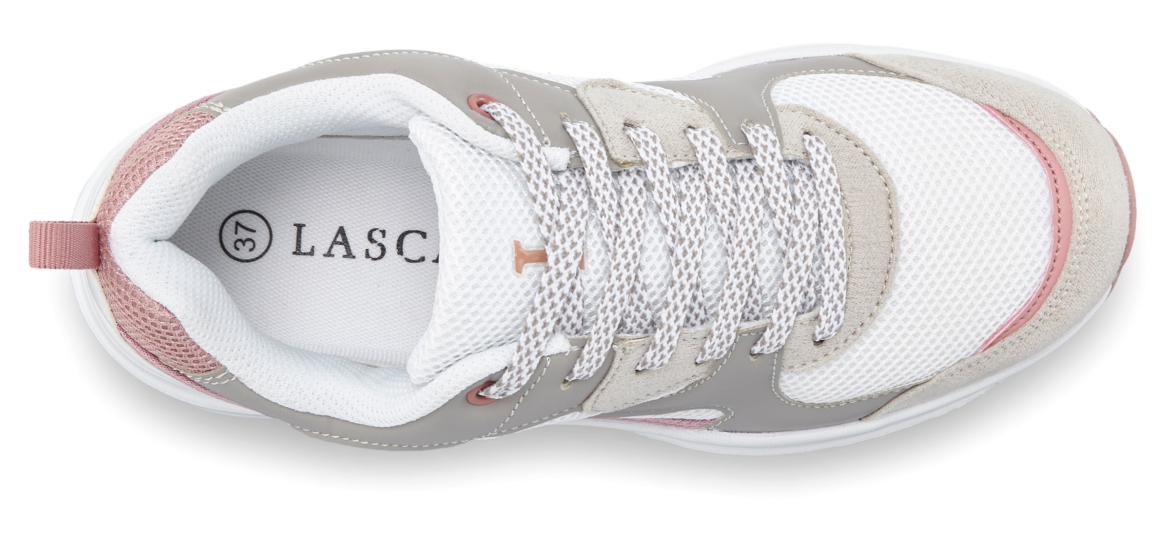 LASCANA Sneaker, mit ultraleichter Chunky-Sohle, Schnürhalbschuh, Freizeitschuh