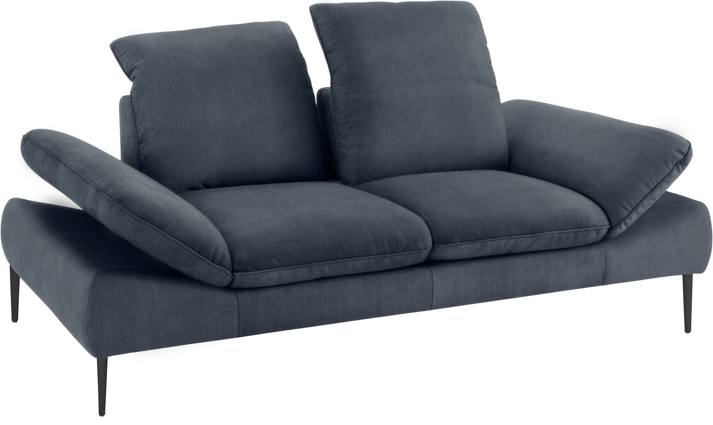W.SCHILLIG 2,5-Sitzer »enjoy&MORE« Sitztiefenverstellung, Füße schwarz pulverbeschichtet, Breite 232 cm