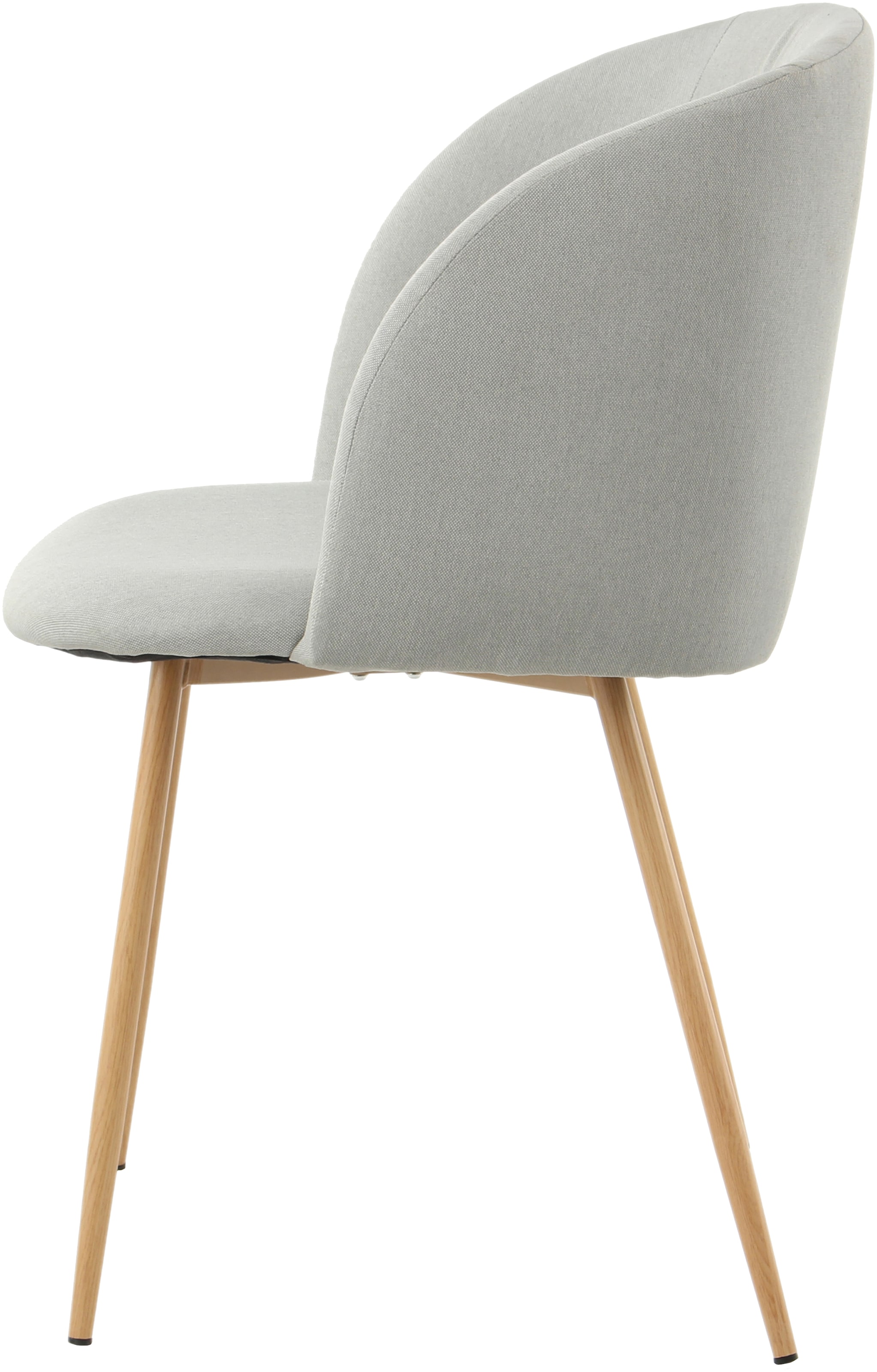 Kayoom Polsterstuhl »Stuhl Celina 110 2er-Set Grau,samtweicher Bezug in moderner Farbgebung« (Set) 2 Stk.samtweicher Bezug, bequem, zeitlos, Hingucker in jedem Wohnbereich