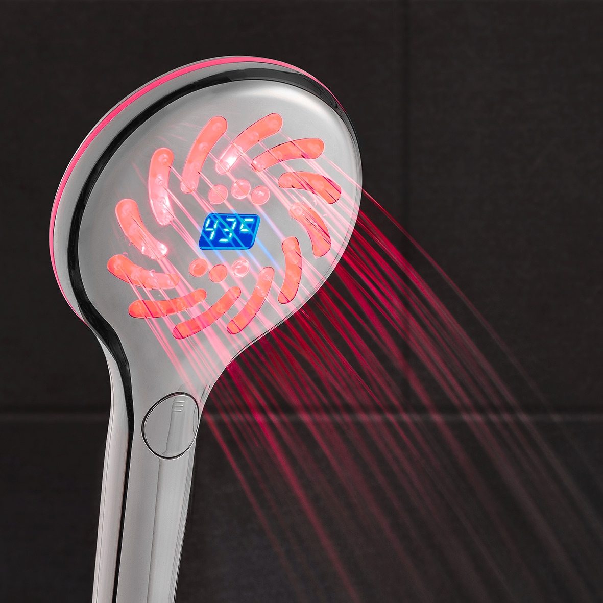 CORNAT Duschbrause »LED Handbrause Display chrom« 1 tlg.