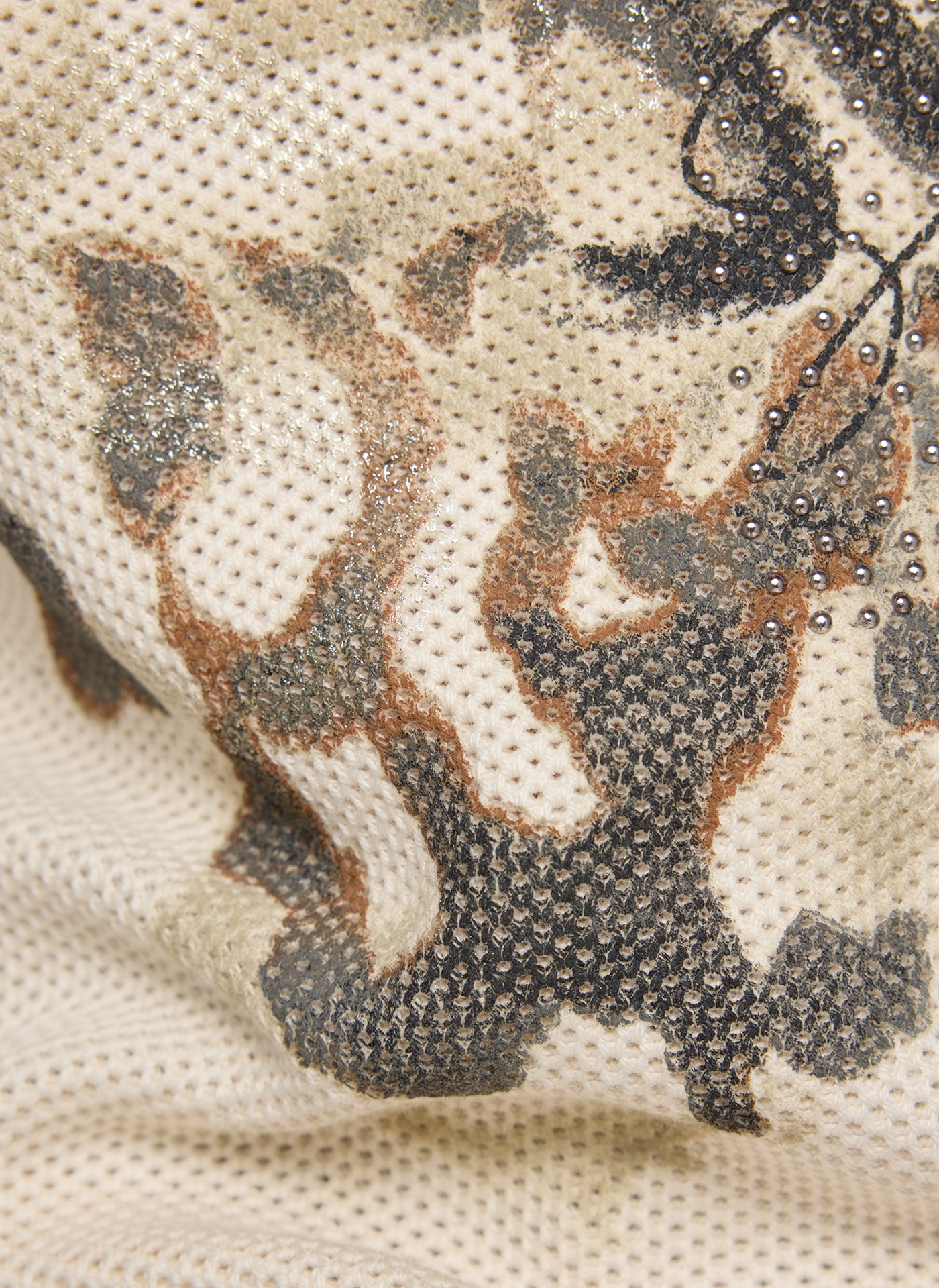 Rabe Rundhalspullover mit intarsien Print