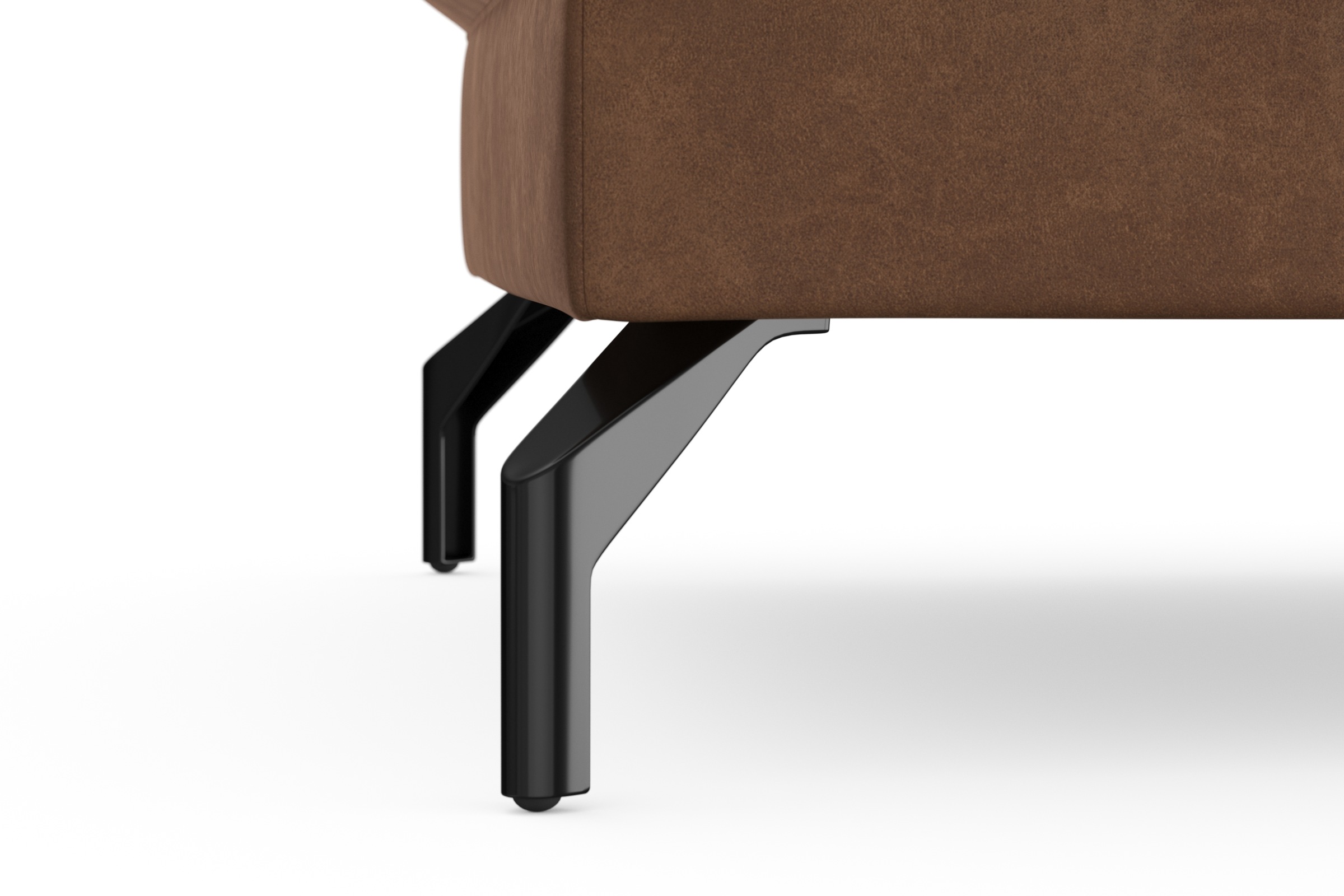 sit&more Hocker »Fashion«, inklusive Federkern, mit hochwertigen, schwarzen Metallfüßen