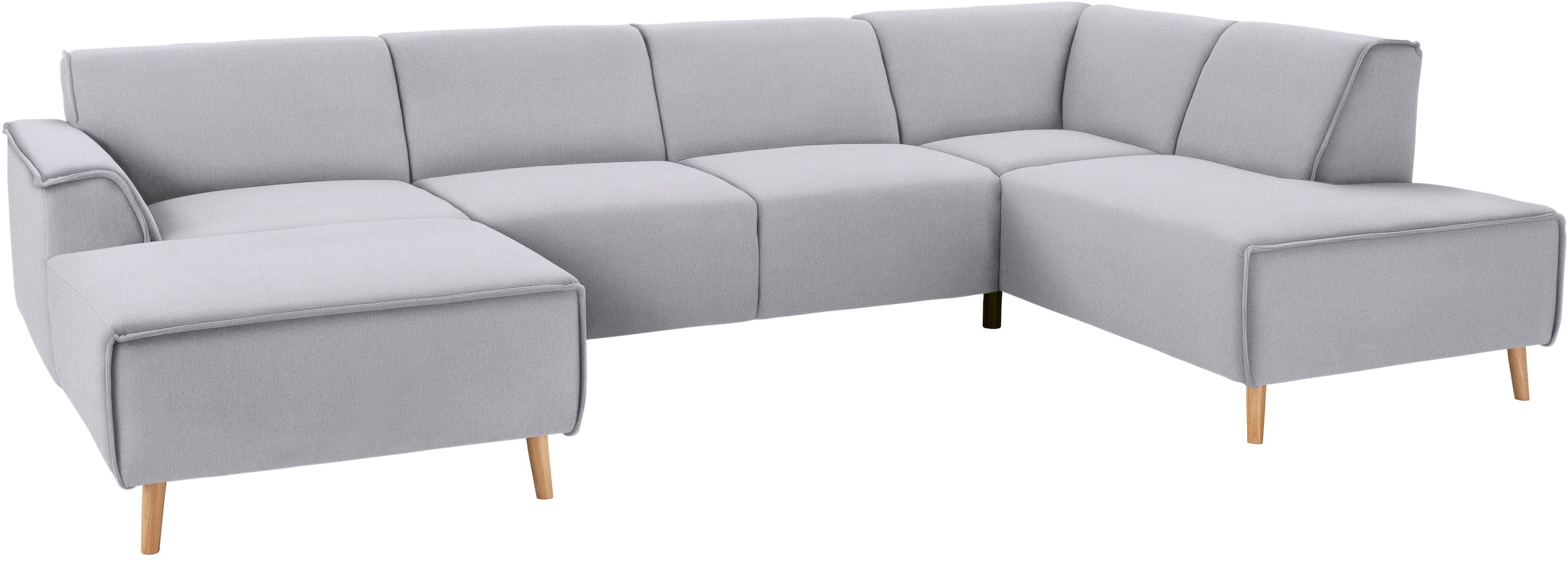 andas Wohnlandschaft »Janek U-Form«, mit Federkern und Keder in scandinavischem Design