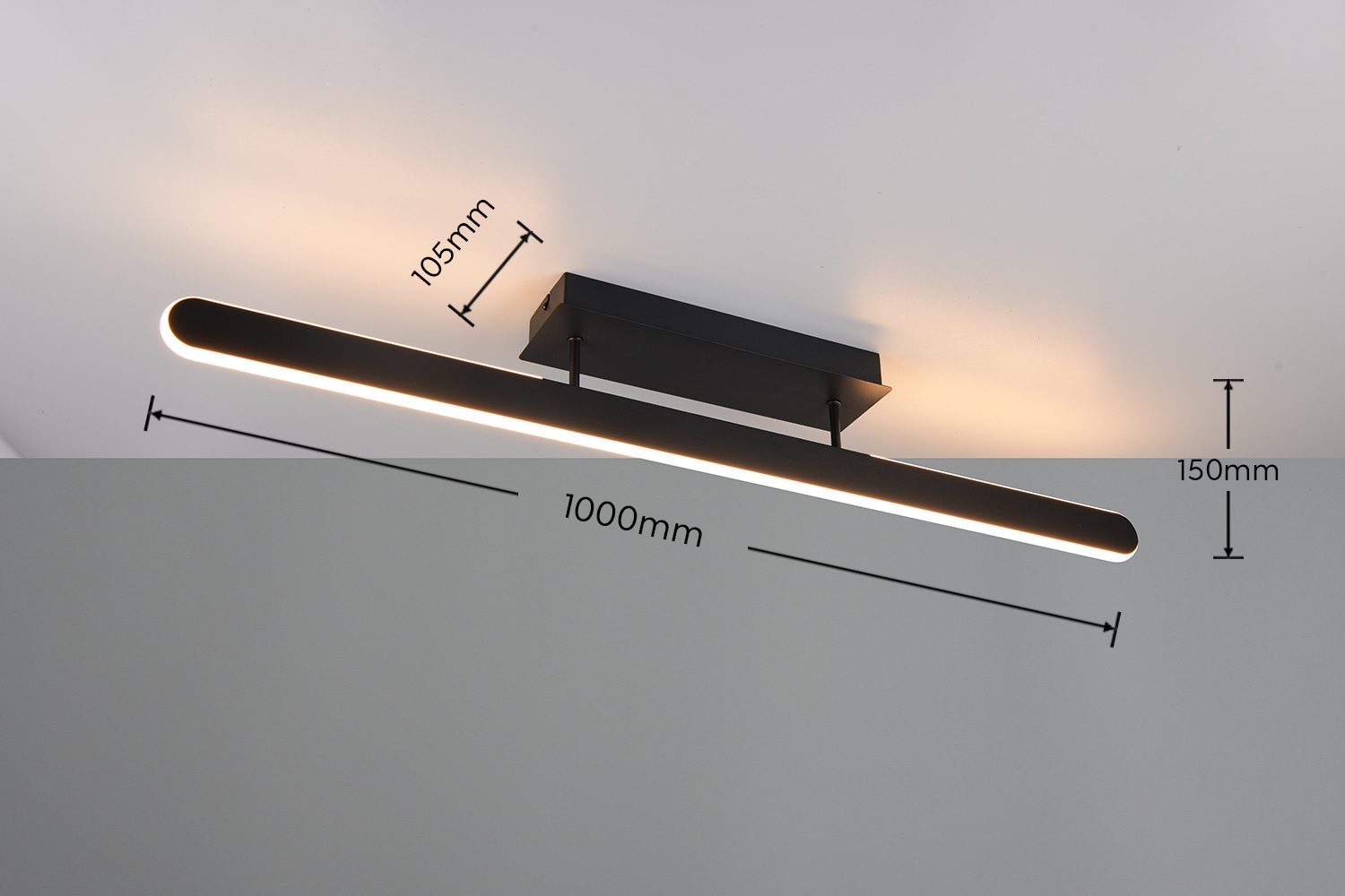 Places of Style LED Deckenleuchte »Spedino, Deckenlampe mit Fernbedienung dimmbar Nachtlicht Memory«, 1 flammig, Leuchtmittel LED-Board | LED fest integriert, Lichtfarbe stufenlos warm- bis kaltweiß, up-and-down Lichteffekt