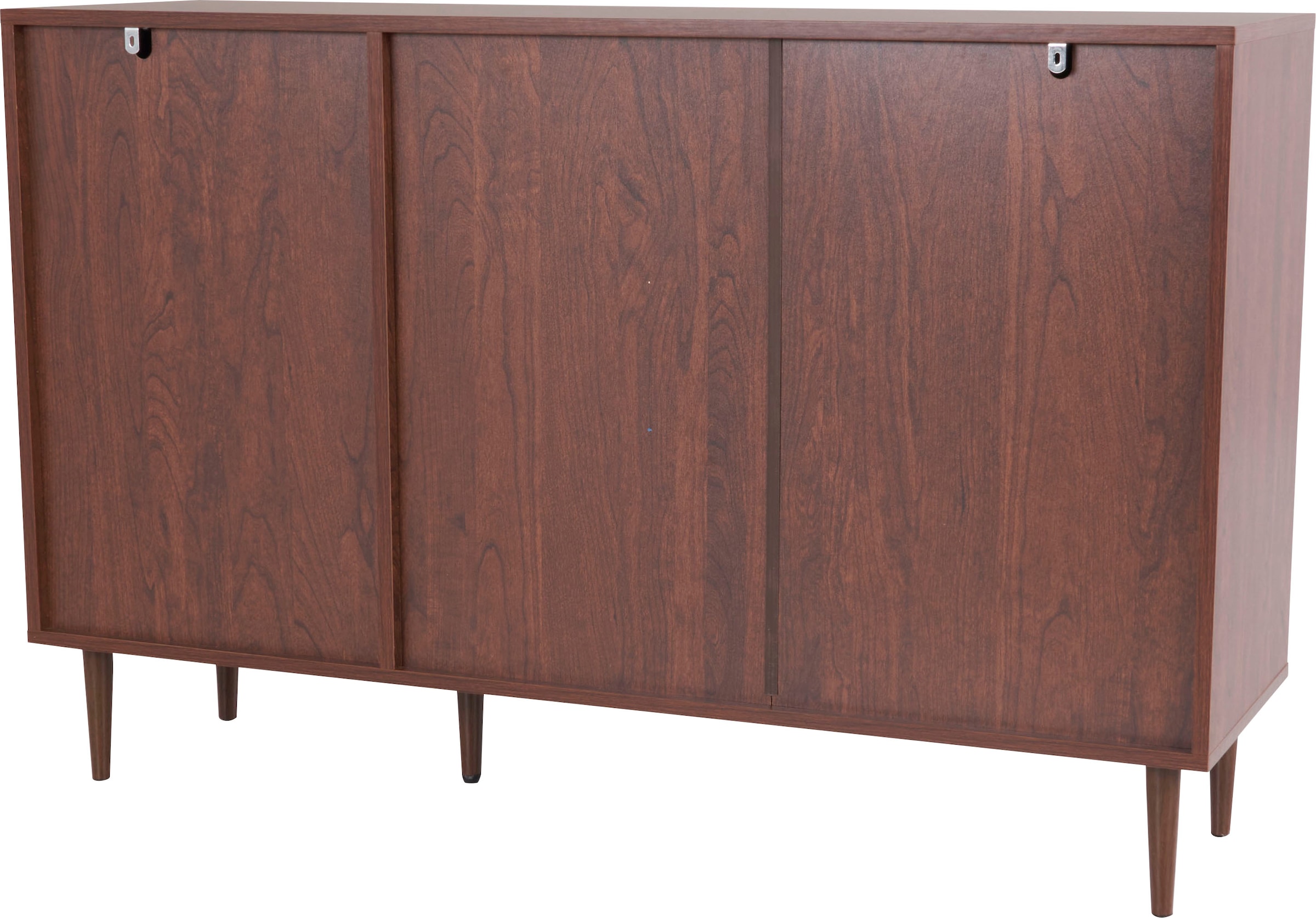 Homexperts Sideboard »Andy«, Kiefer Optik, Rattan, kiefer griff, 3 Türen & 2 Einlegeböden