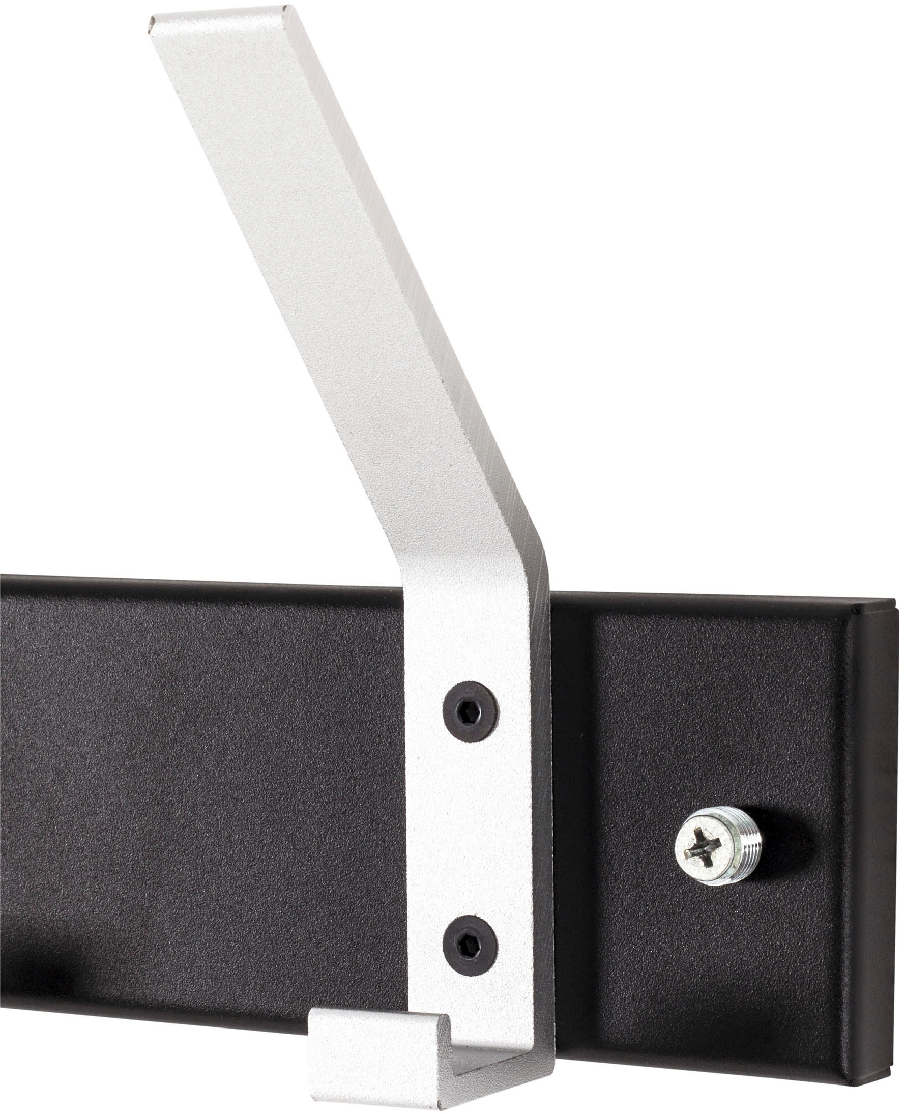 HAKU Garderobenleiste rechteckig - aus Metall Schwarz - B/T/H 50/8/14 cm